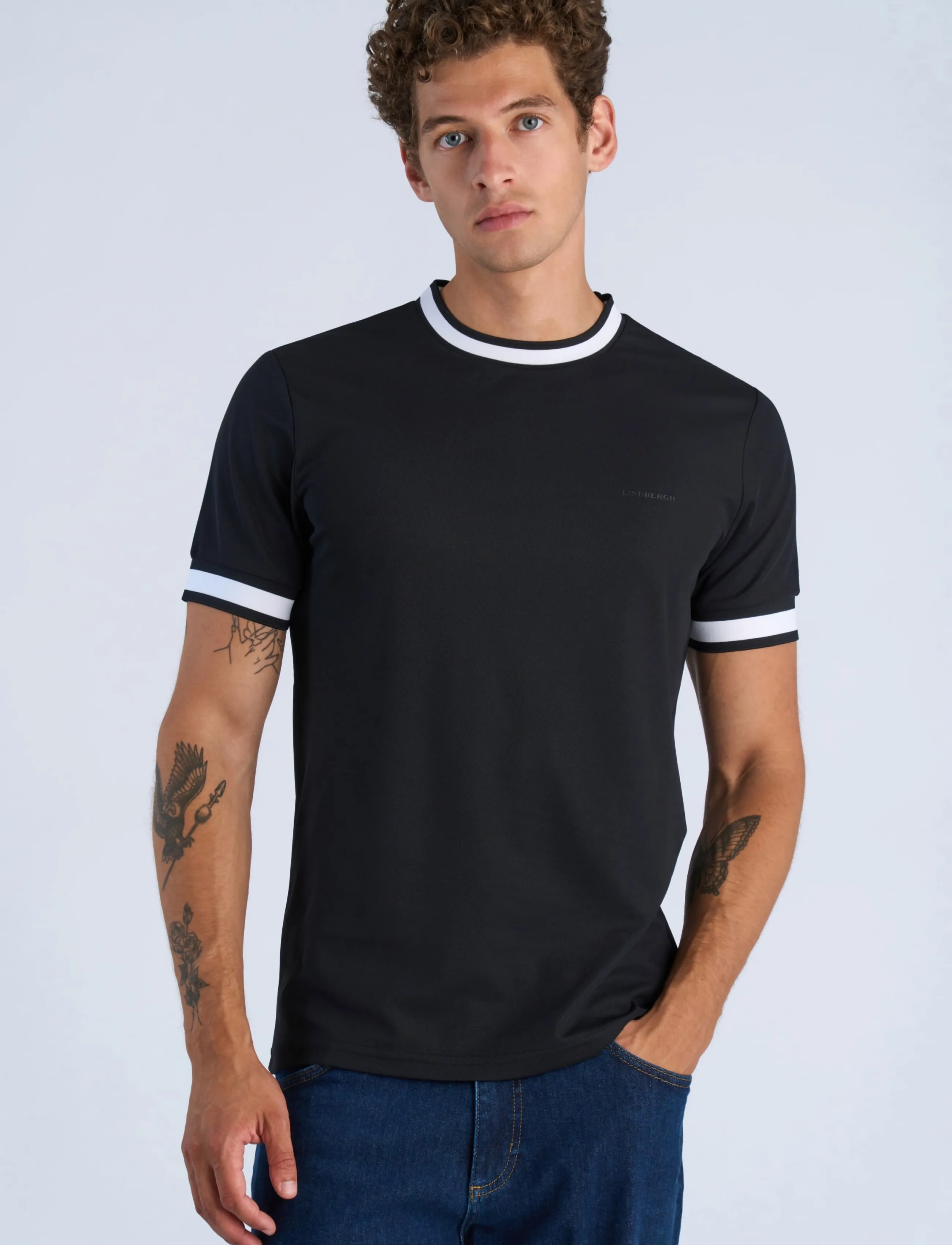 Lindbergh - Functional S/S tee - t-shirts - black - 3