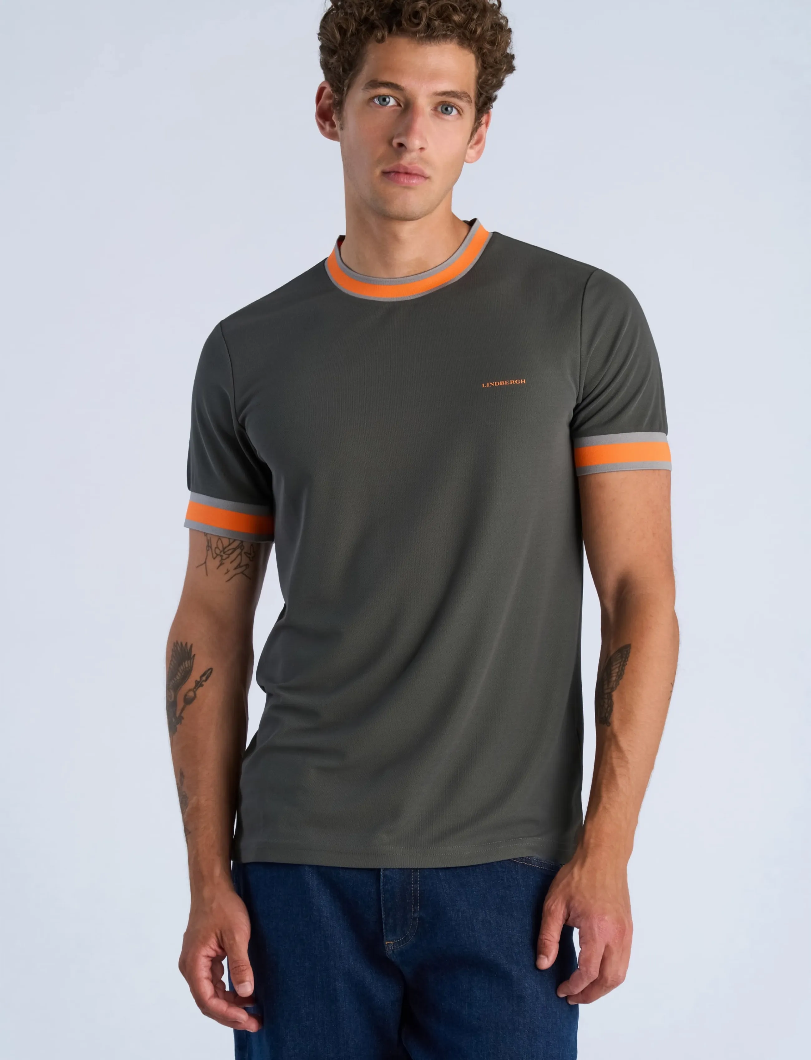 Lindbergh - Functional S/S tee - t-shirts - charcoal - 3