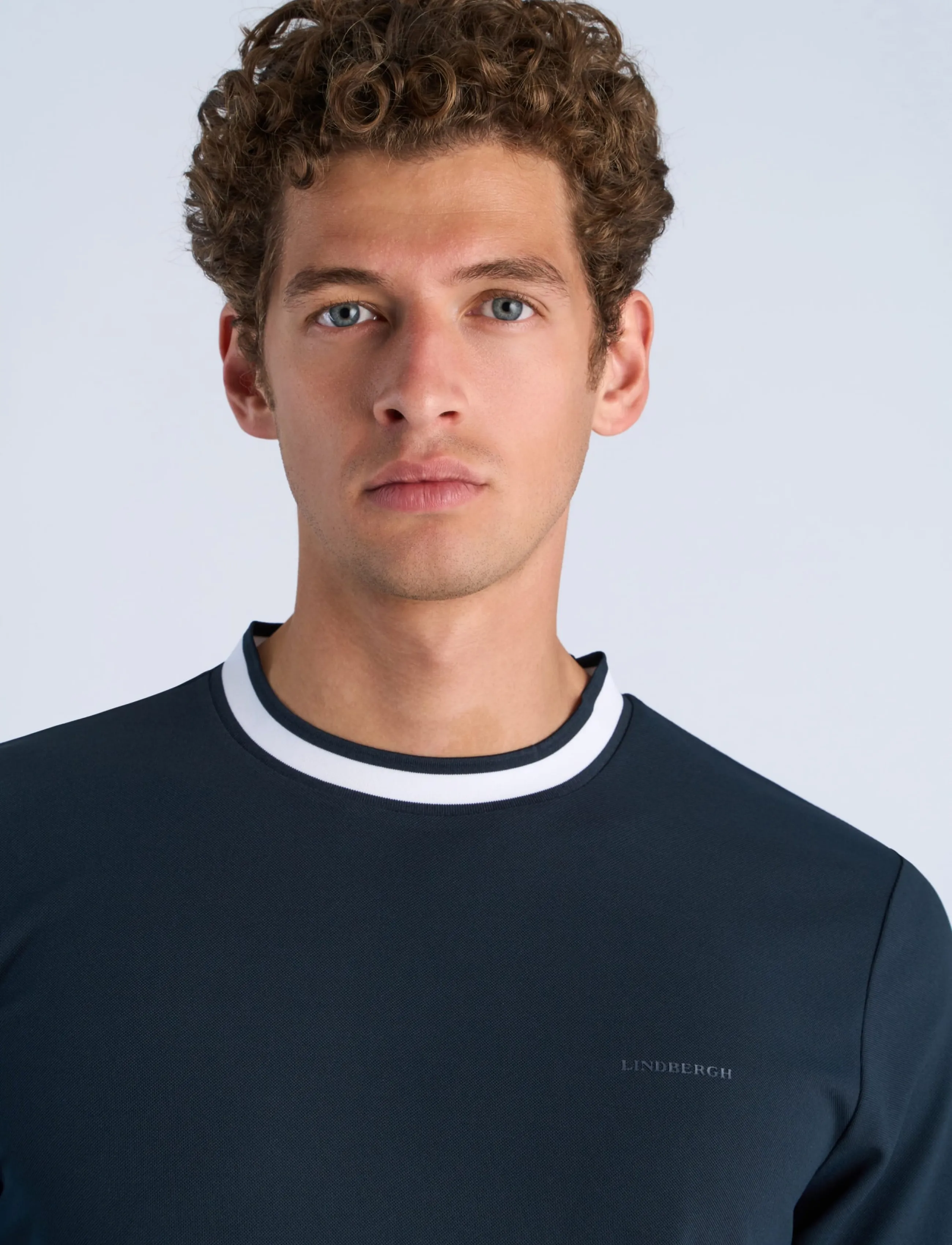 Lindbergh - Functional S/S tee - t-shirts - navy white - 5