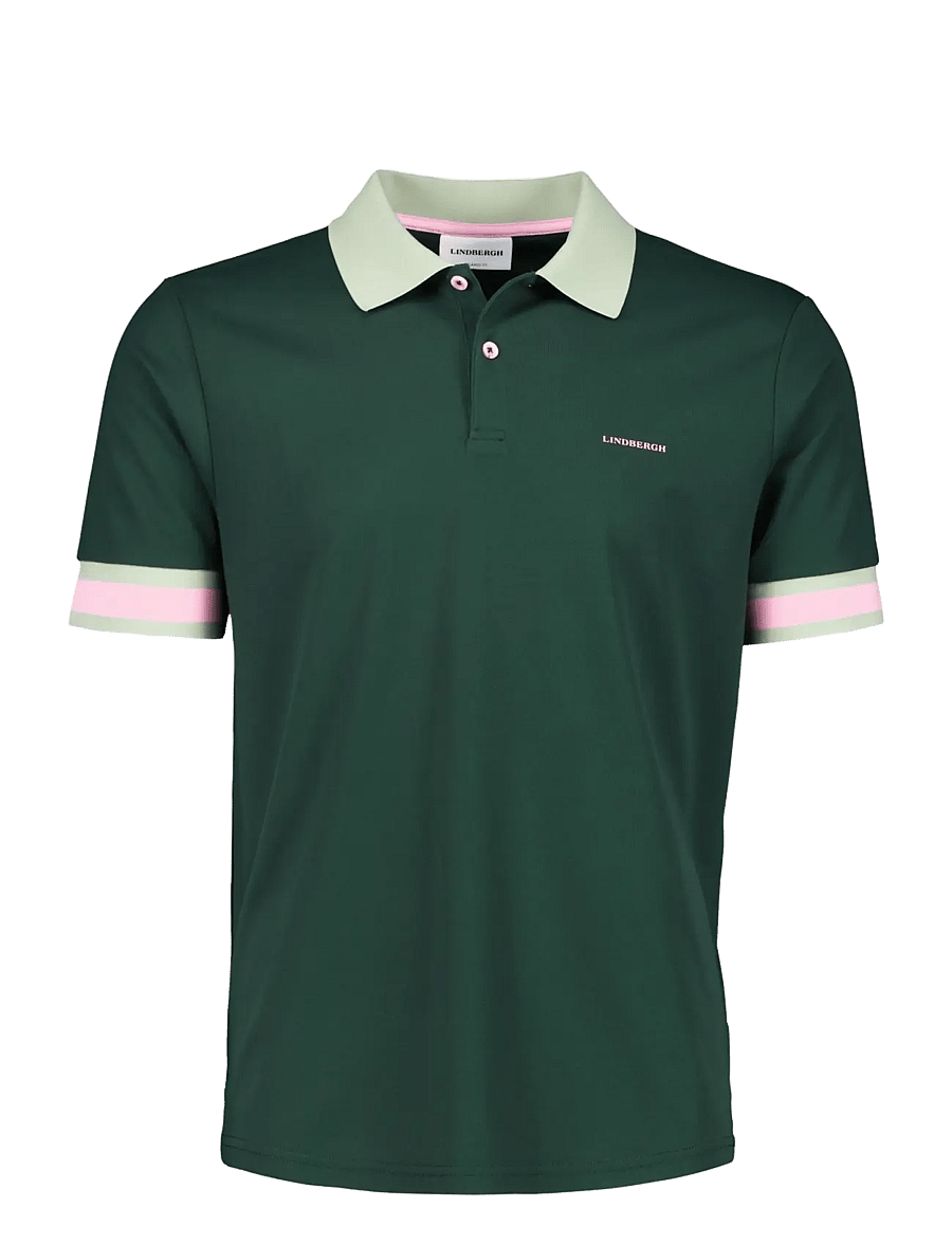 Lindbergh - Functional polo pique S/S - short-sleeved polos - army - 1