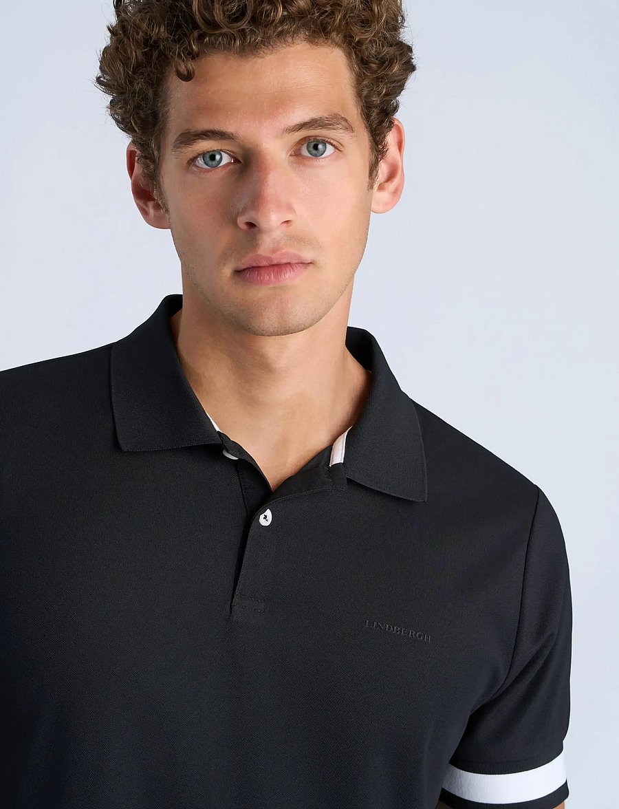 Lindbergh - Functional polo pique S/S - lühikeste varrukatega polod - black - 5