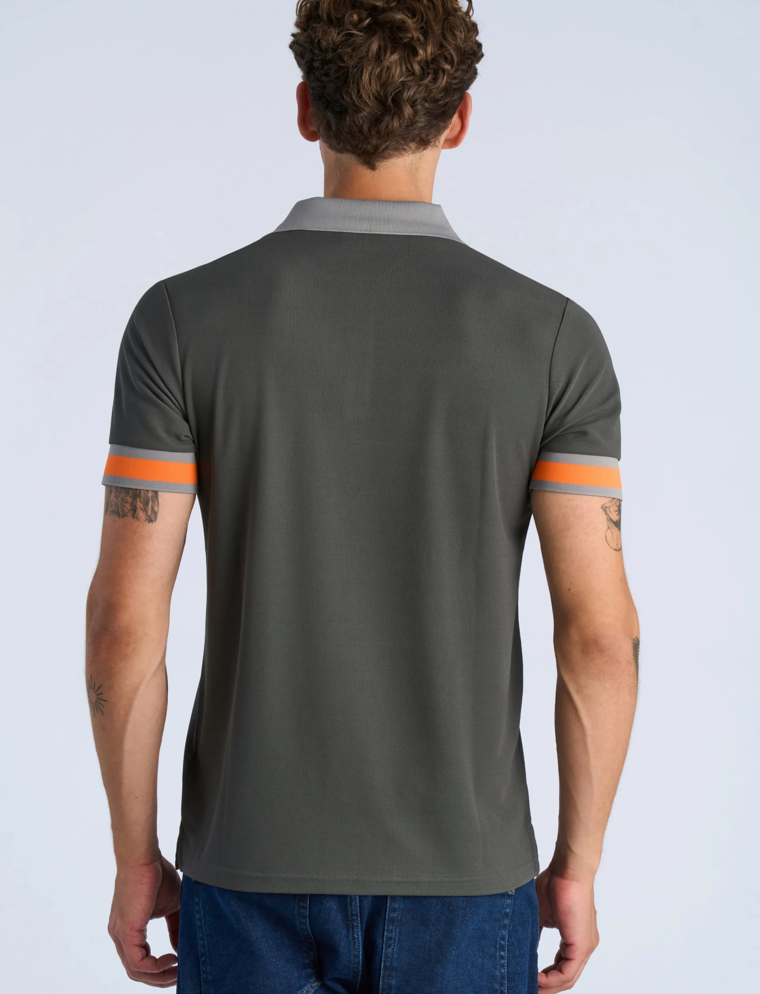 Lindbergh - Functional polo pique S/S - short-sleeved polos - charcoal - 4