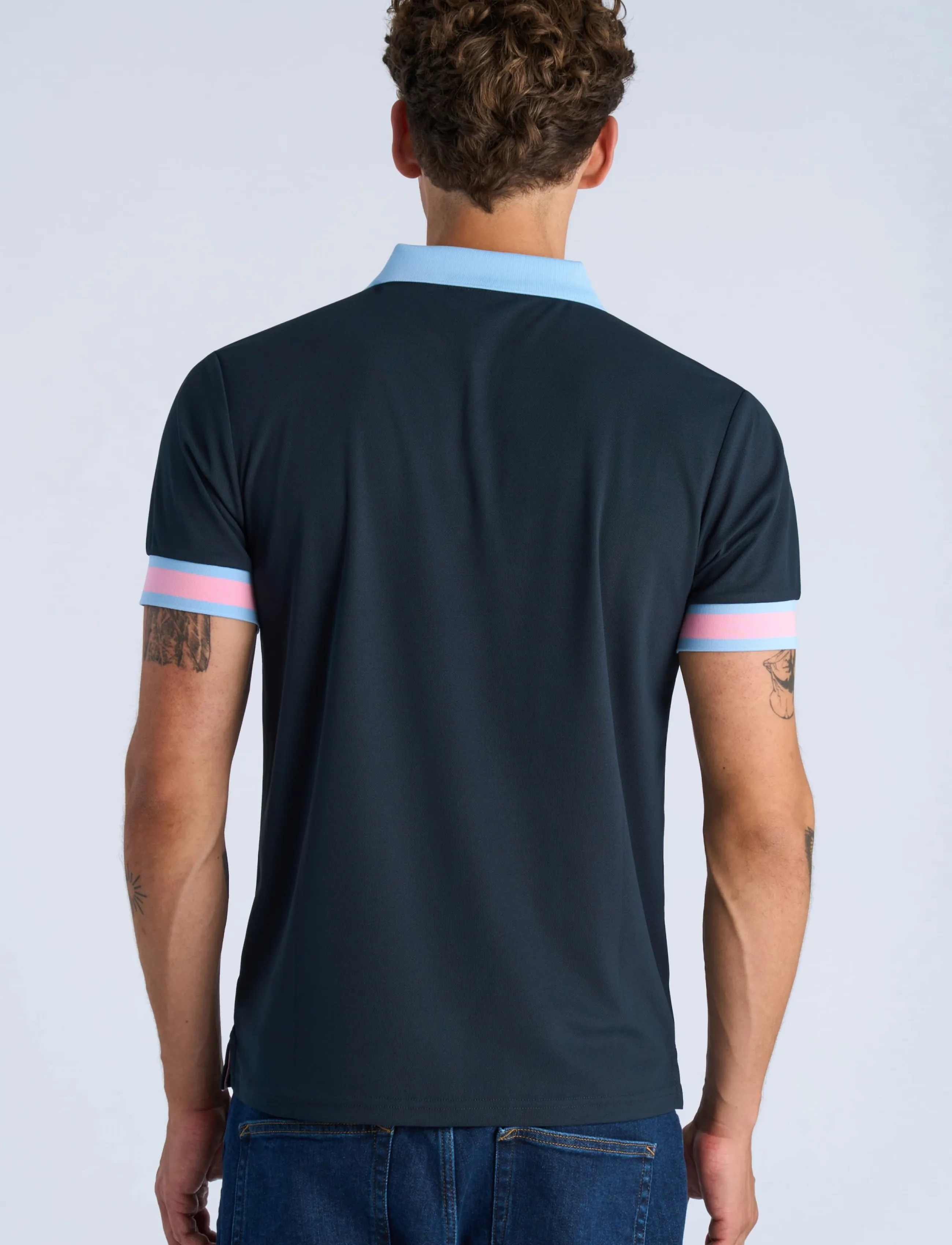 Lindbergh - Functional polo pique S/S - kortärmade pikéer - navy - 4