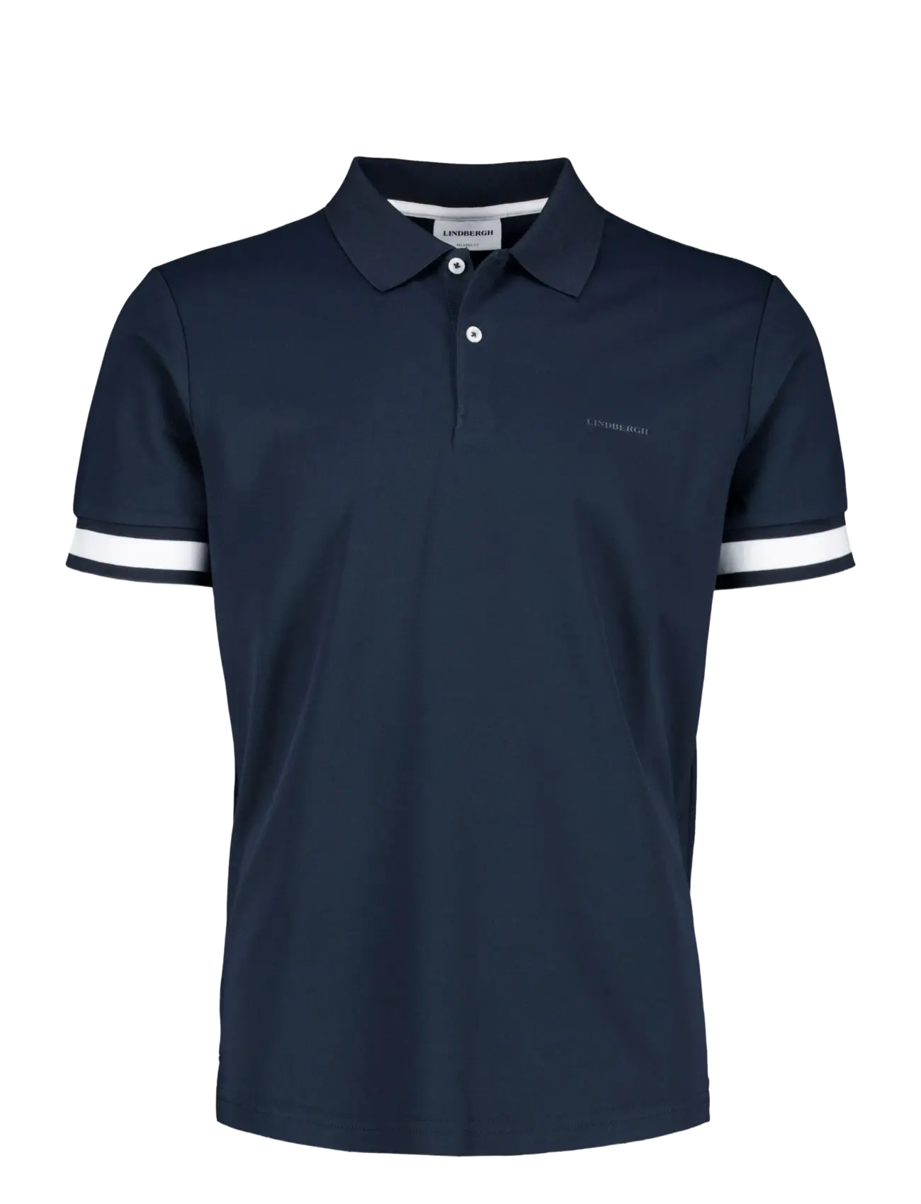 Lindbergh Functional polo pique S/S - Pikéer - NAVY WHITE / navy