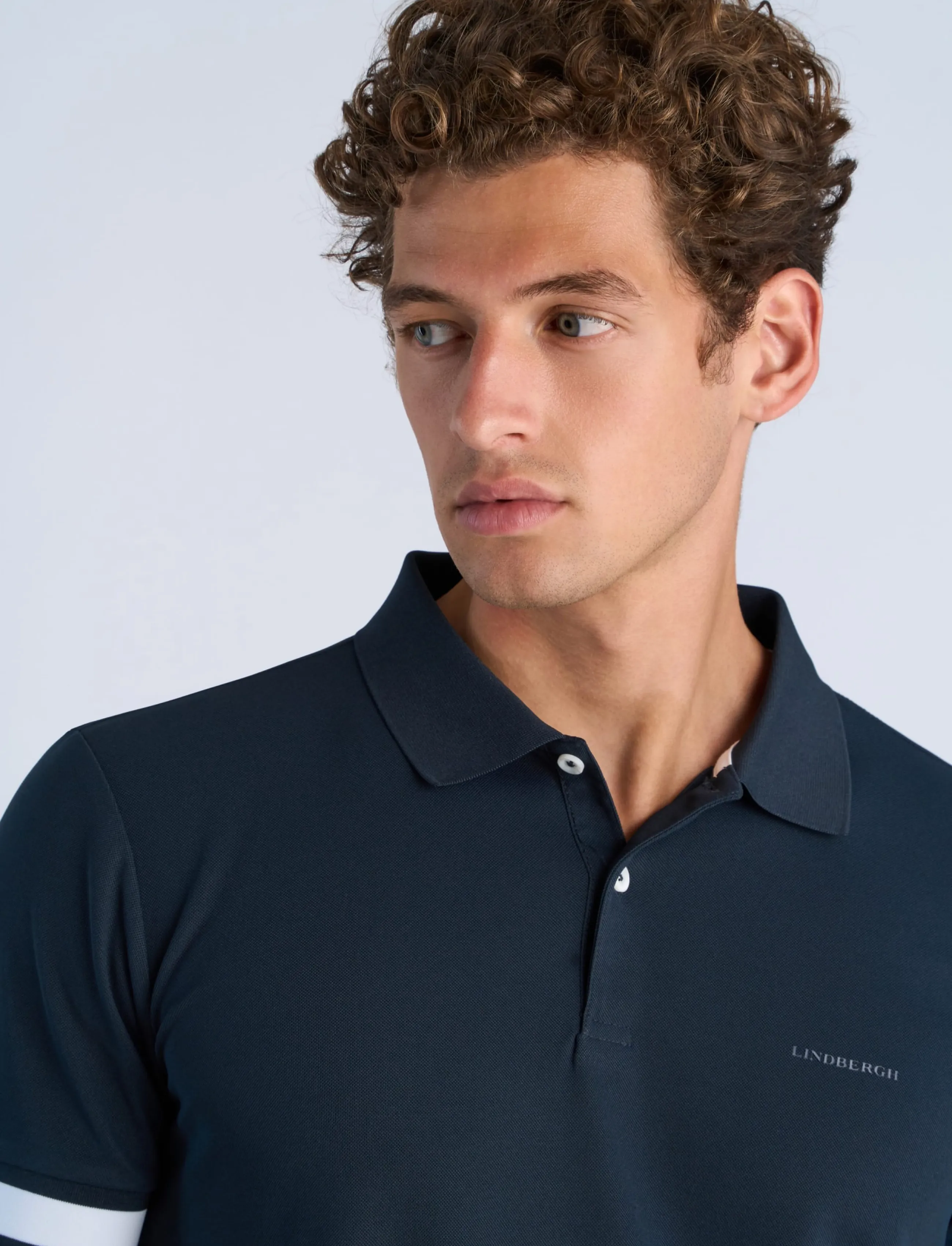 Lindbergh - Functional polo pique S/S - kurzärmelig - navy white - 5