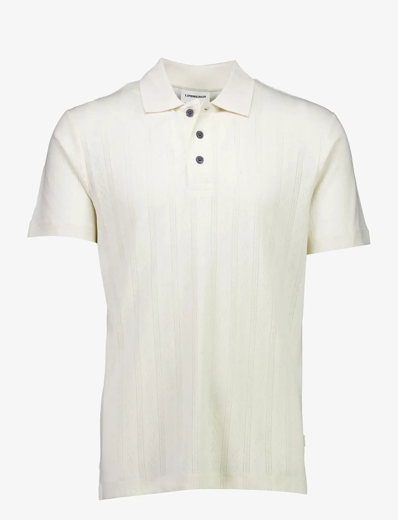 Lindbergh - Jacquard polo S/S - polostrik - ivory - 1