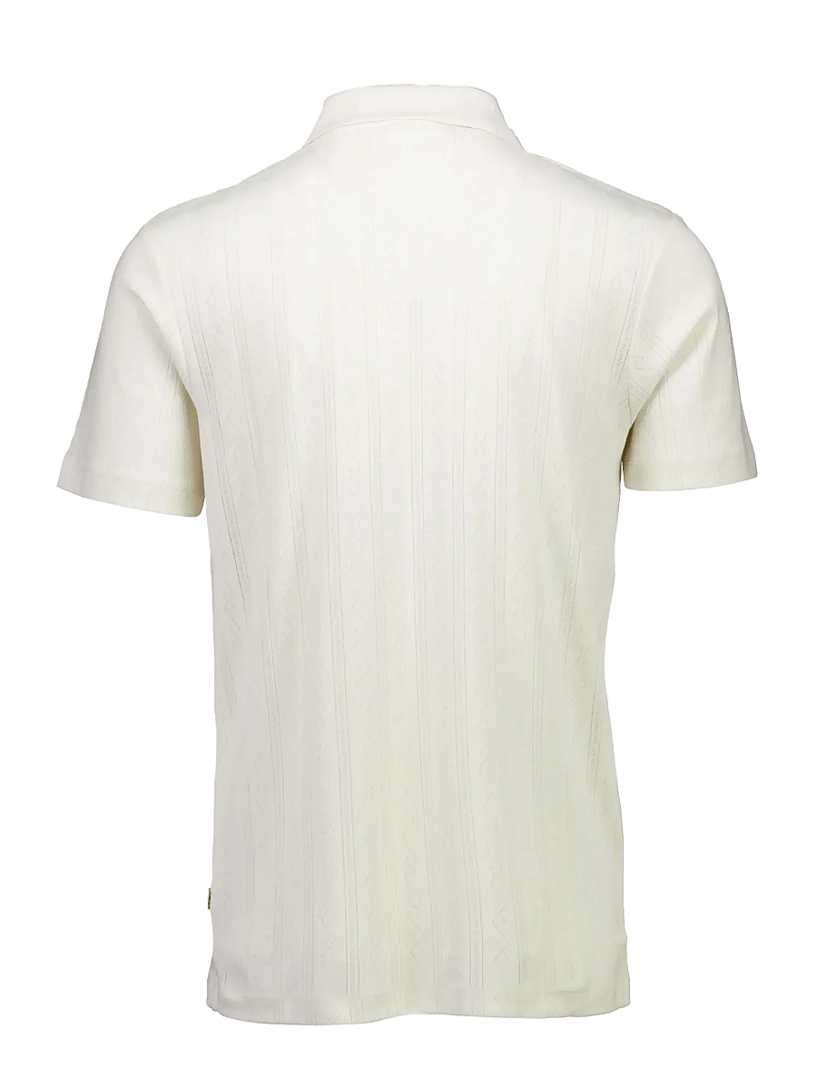 Lindbergh - Jacquard polo S/S - gestrickte polohemden - ivory - 2
