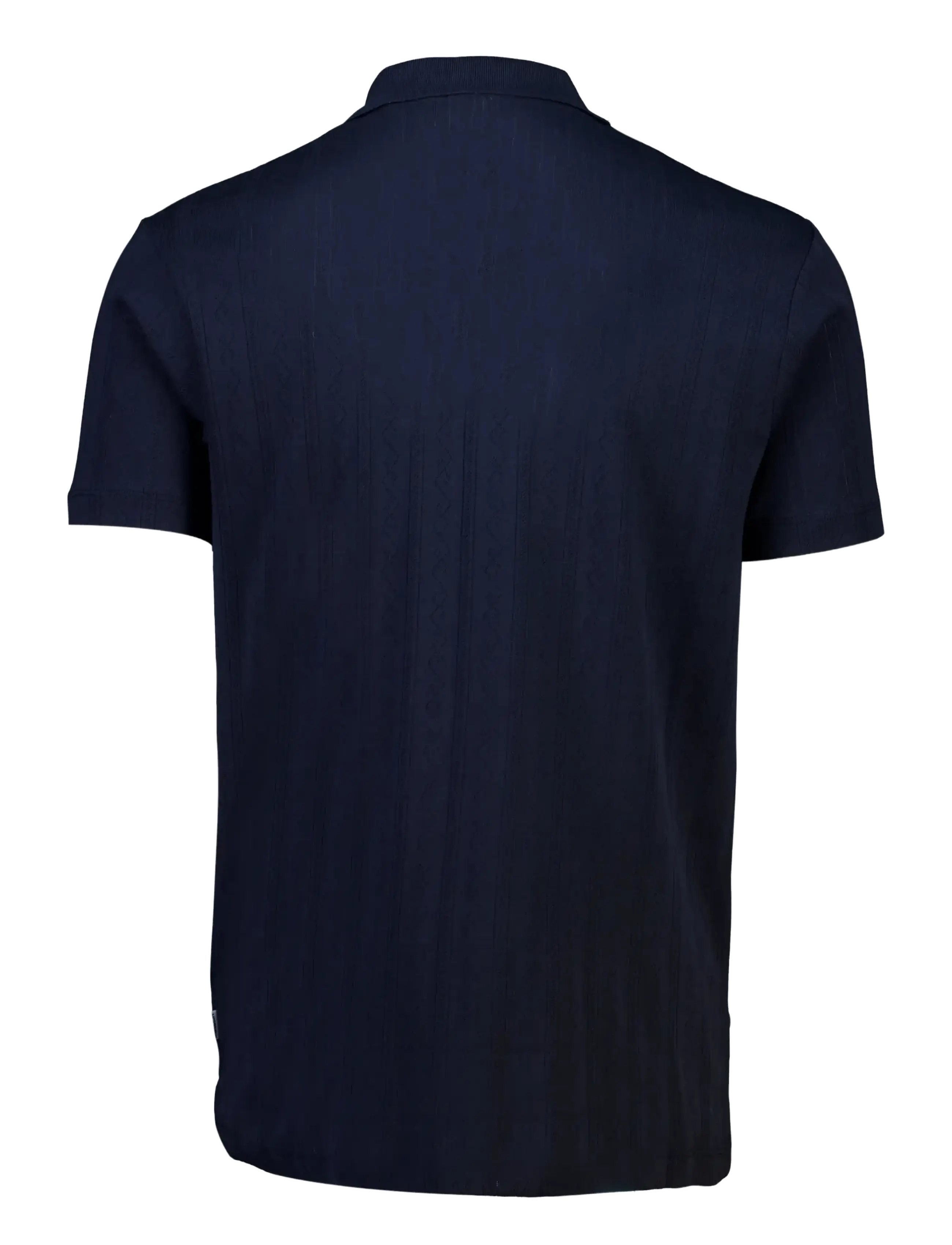 Lindbergh - Jacquard polo S/S - knitted polos - navy - 2