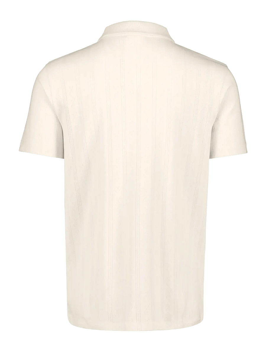 Lindbergh - Jacquard v-neck polo S/S - lühikeste varrukatega polod - ivory - 2