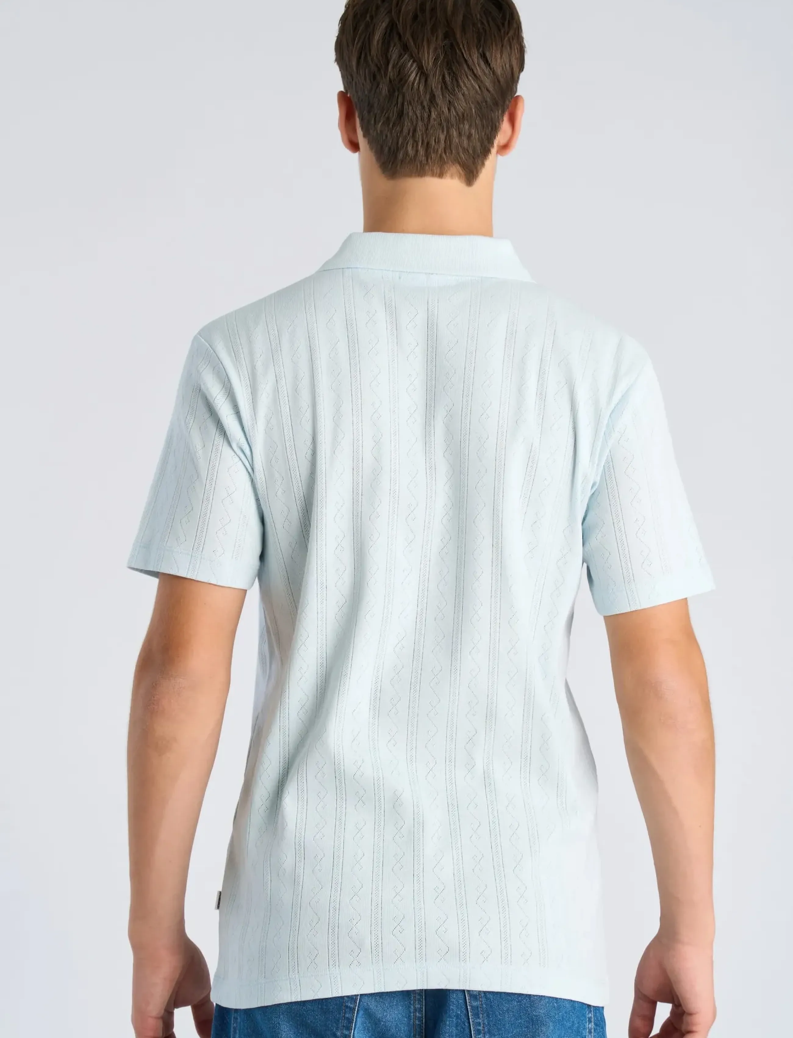 Jacquard V-Neck Polo S/S 3