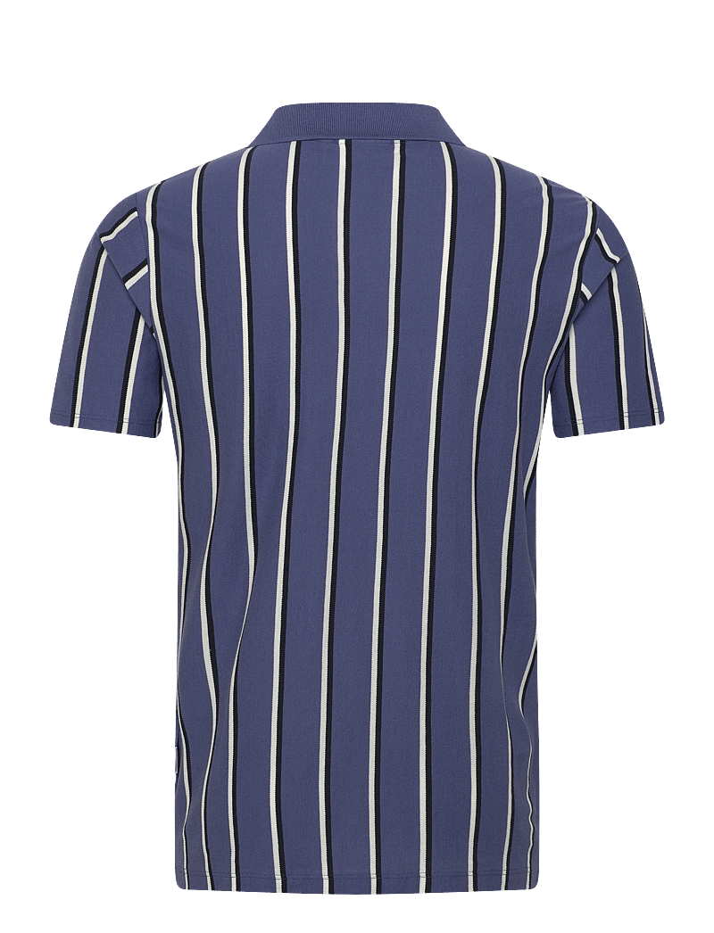 Lindbergh - Striped piqué polo shirt S/S - kurzärmelig - indigo blue - 2