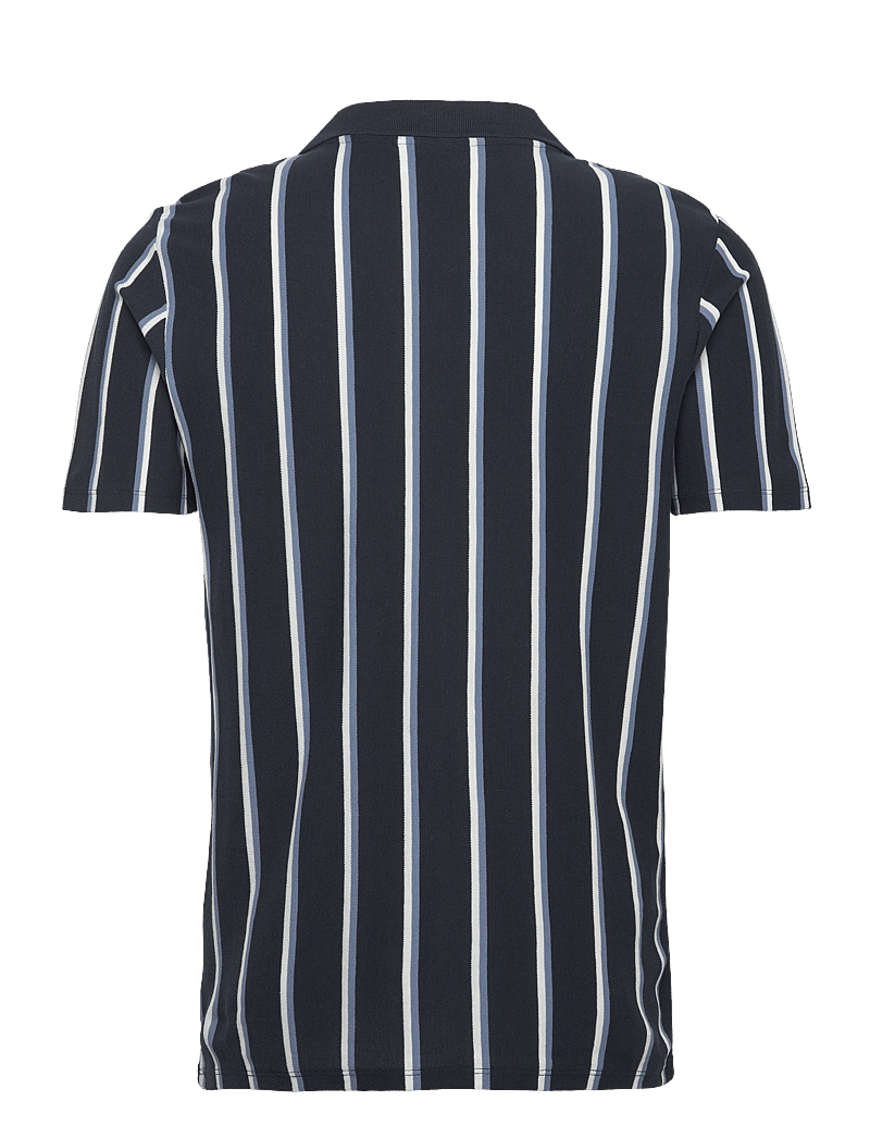Lindbergh - Striped piqué polo shirt S/S - kurzärmelig - navy 424 - 2