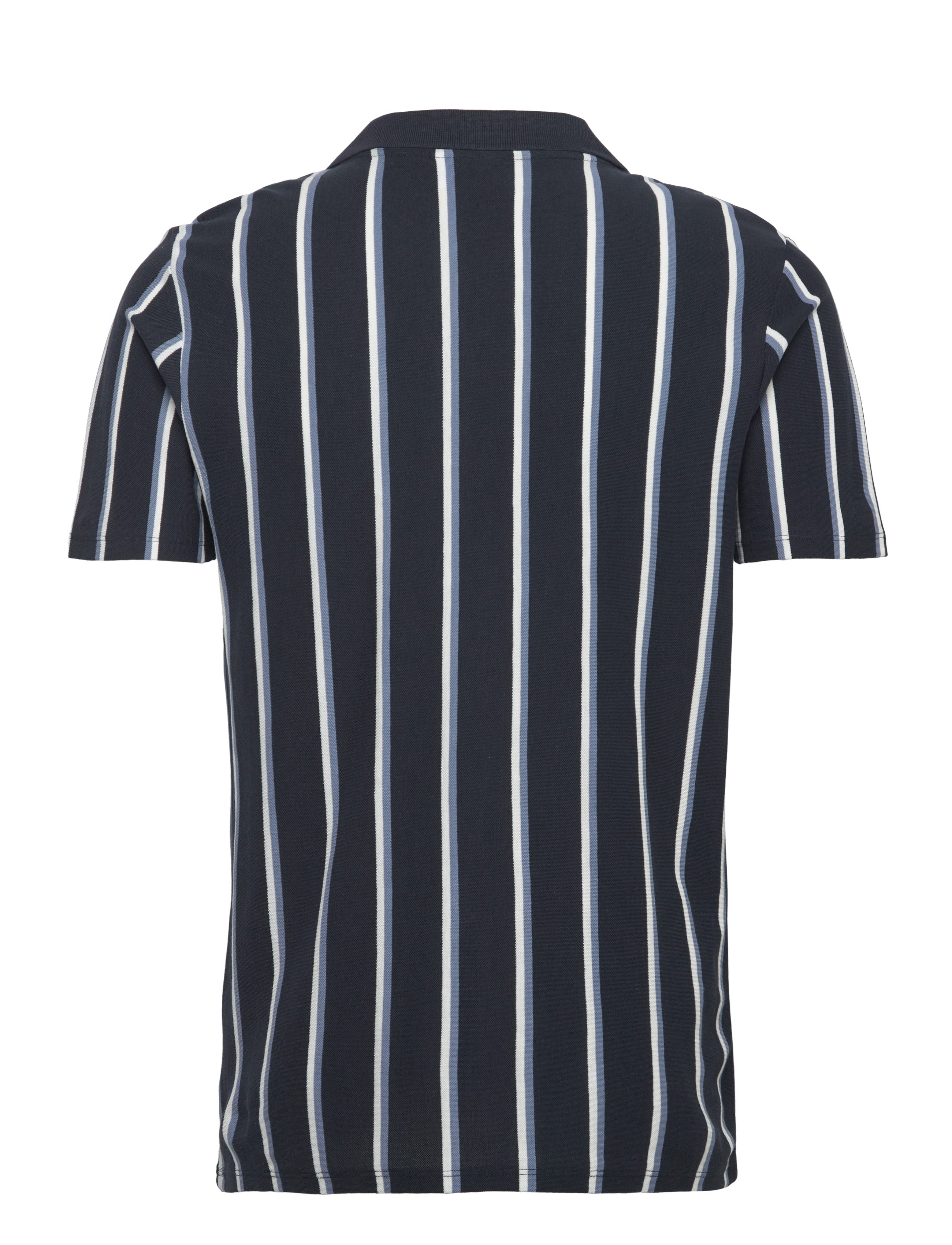 Lindbergh - Striped piqué polo shirt S/S - kurzärmelig - navy 424 - 2
