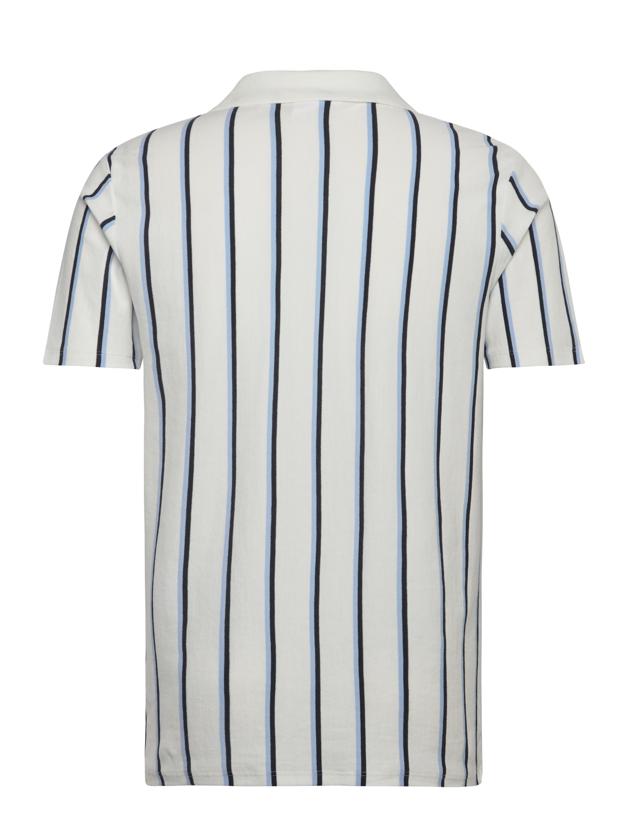 Lindbergh - Striped piqué polo shirt S/S - short-sleeved polos - white wave - 2