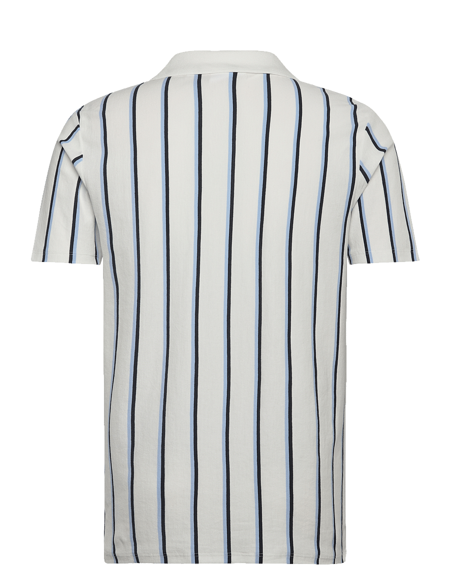 Lindbergh - Striped piqué polo shirt S/S - kurzärmelig - white wave - 2