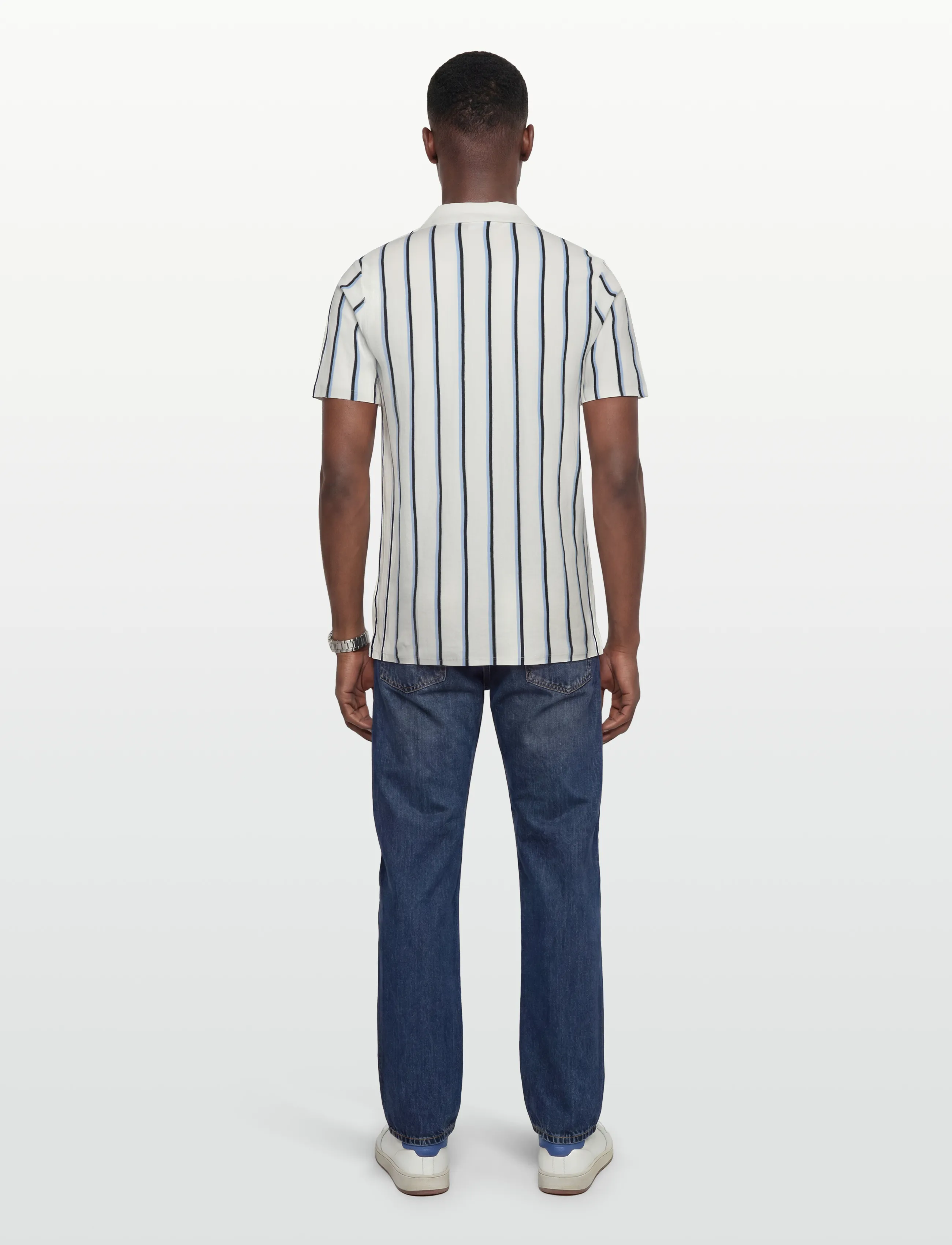 Lindbergh Striped Piqué Polo Shirt S/S pikéer herr – bild 3