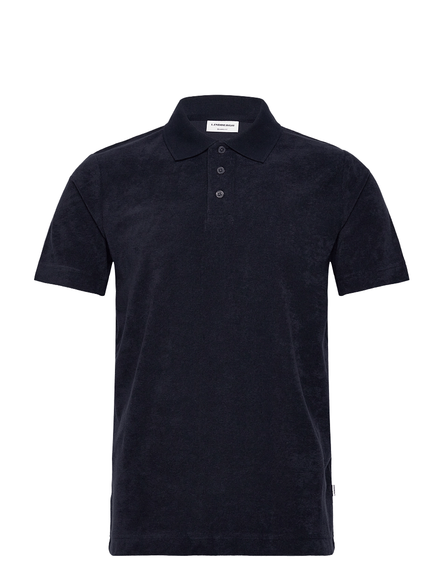 Lindbergh - Terry Pique - kurzärmelig - navy - 0