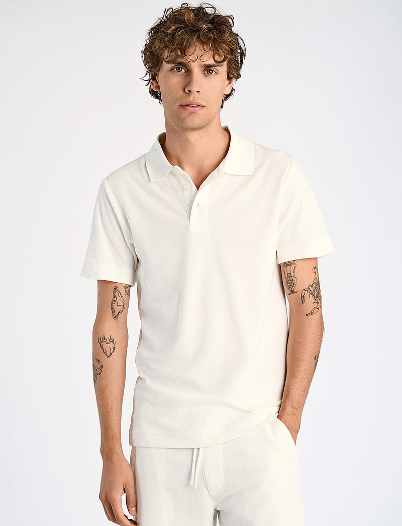 Lindbergh - Terry Pique - kurzärmelig - pearl white - 0