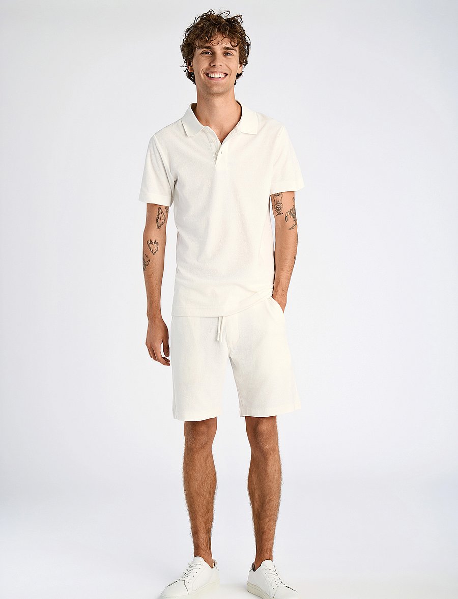 Lindbergh - Terry Pique - kurzärmelig - pearl white - 4
