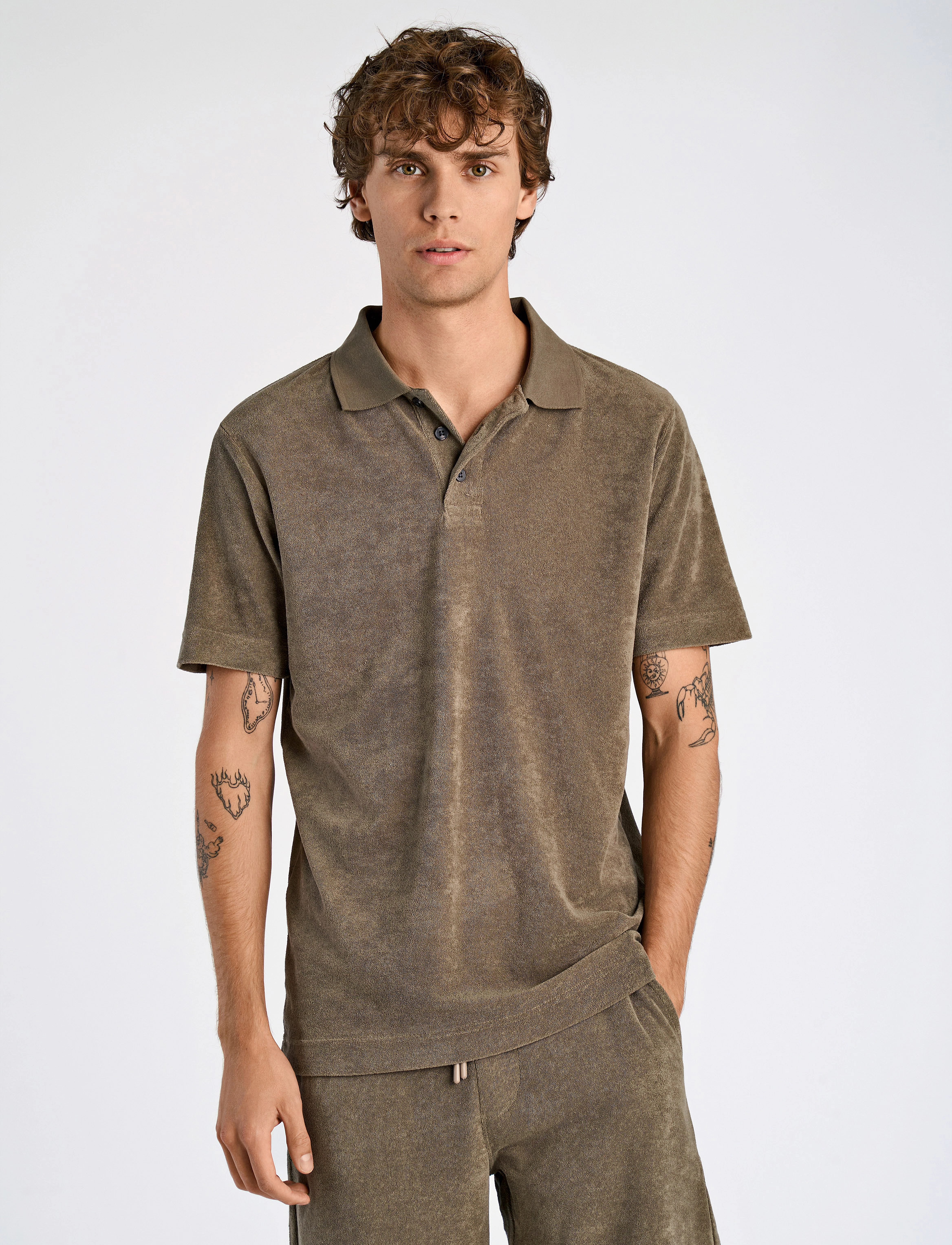 Lindbergh Terry Pique, XXL, Polos, Braun - Short-sleeved, Männerswear