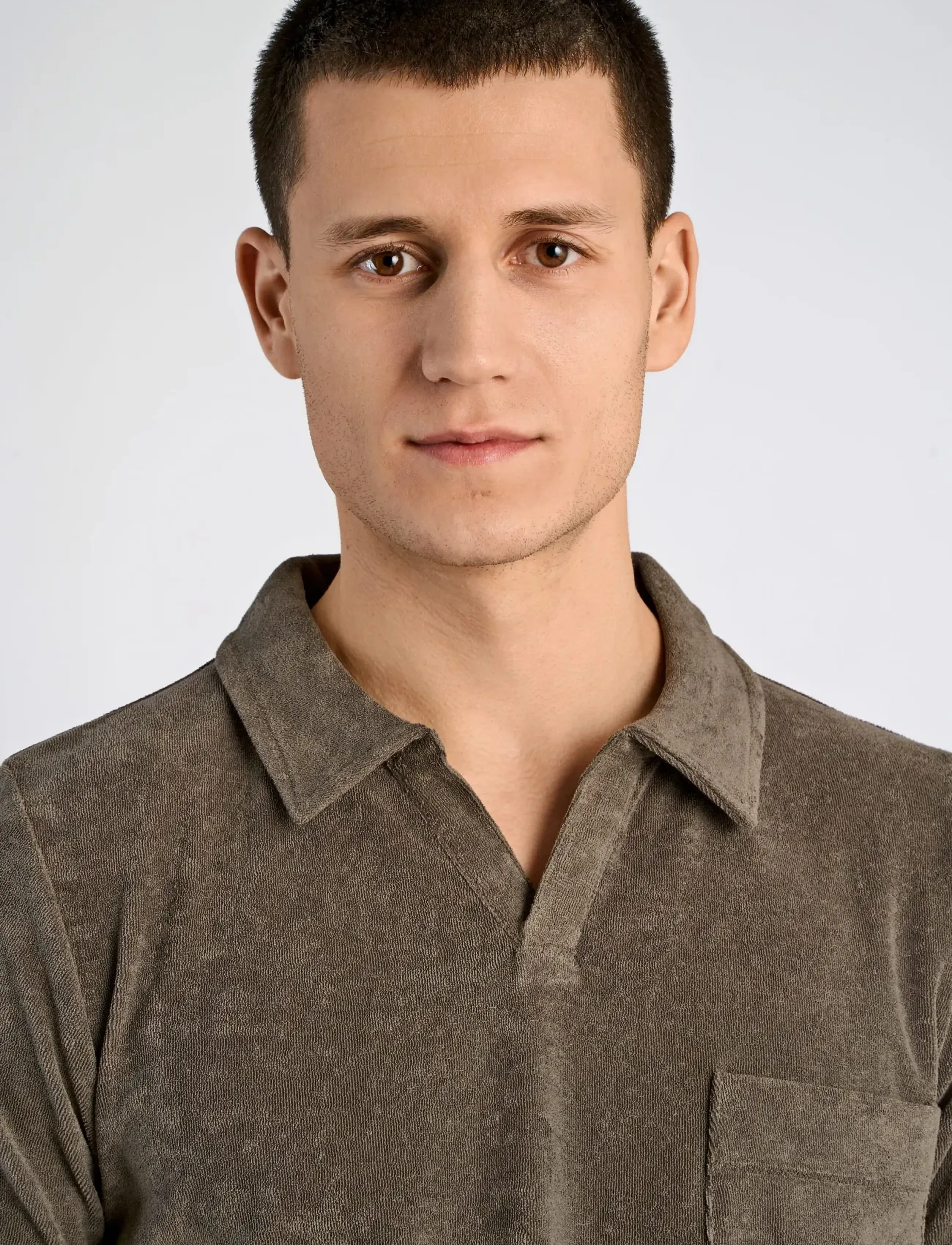 Lindbergh - Towel v-neck polo S/S - kurzärmelig - dk stone - 5
