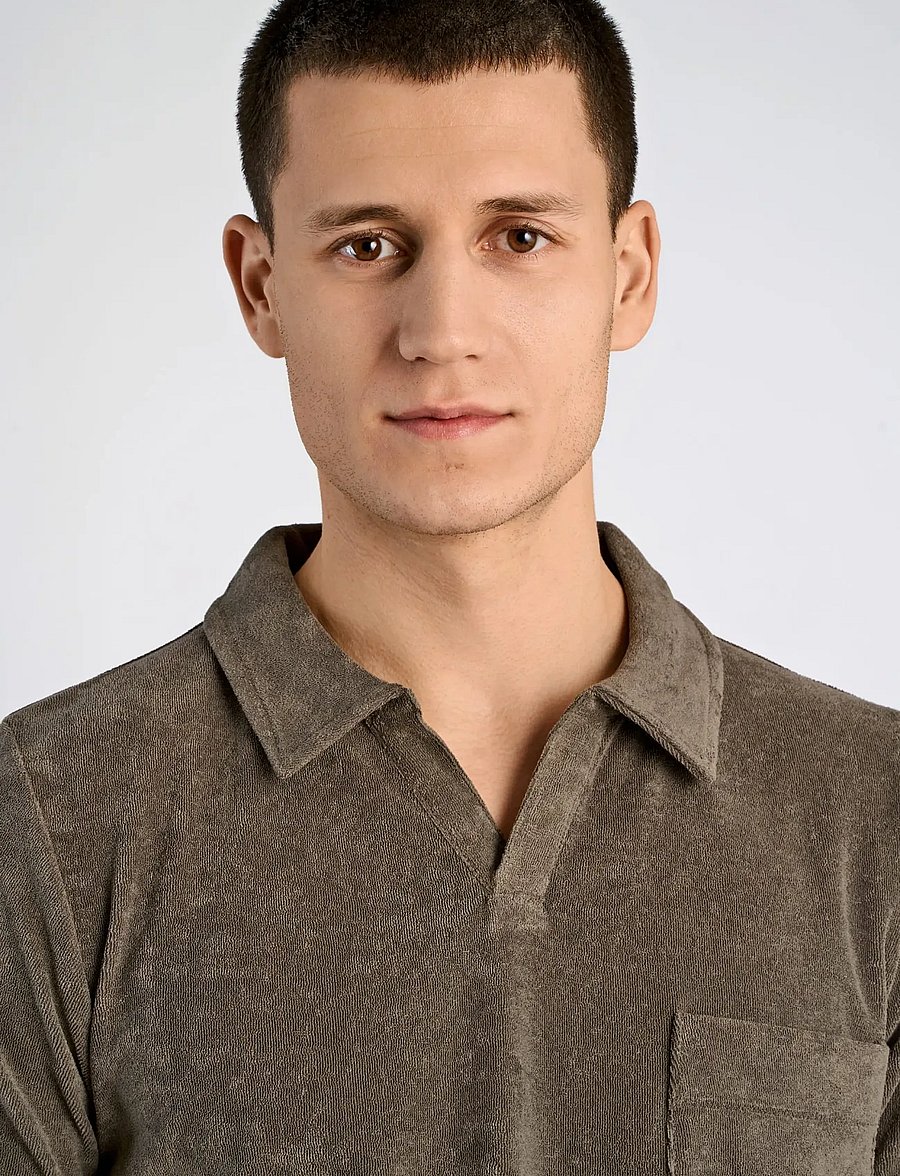 Lindbergh - Towel v-neck polo S/S - kurzärmelig - dk stone - 5