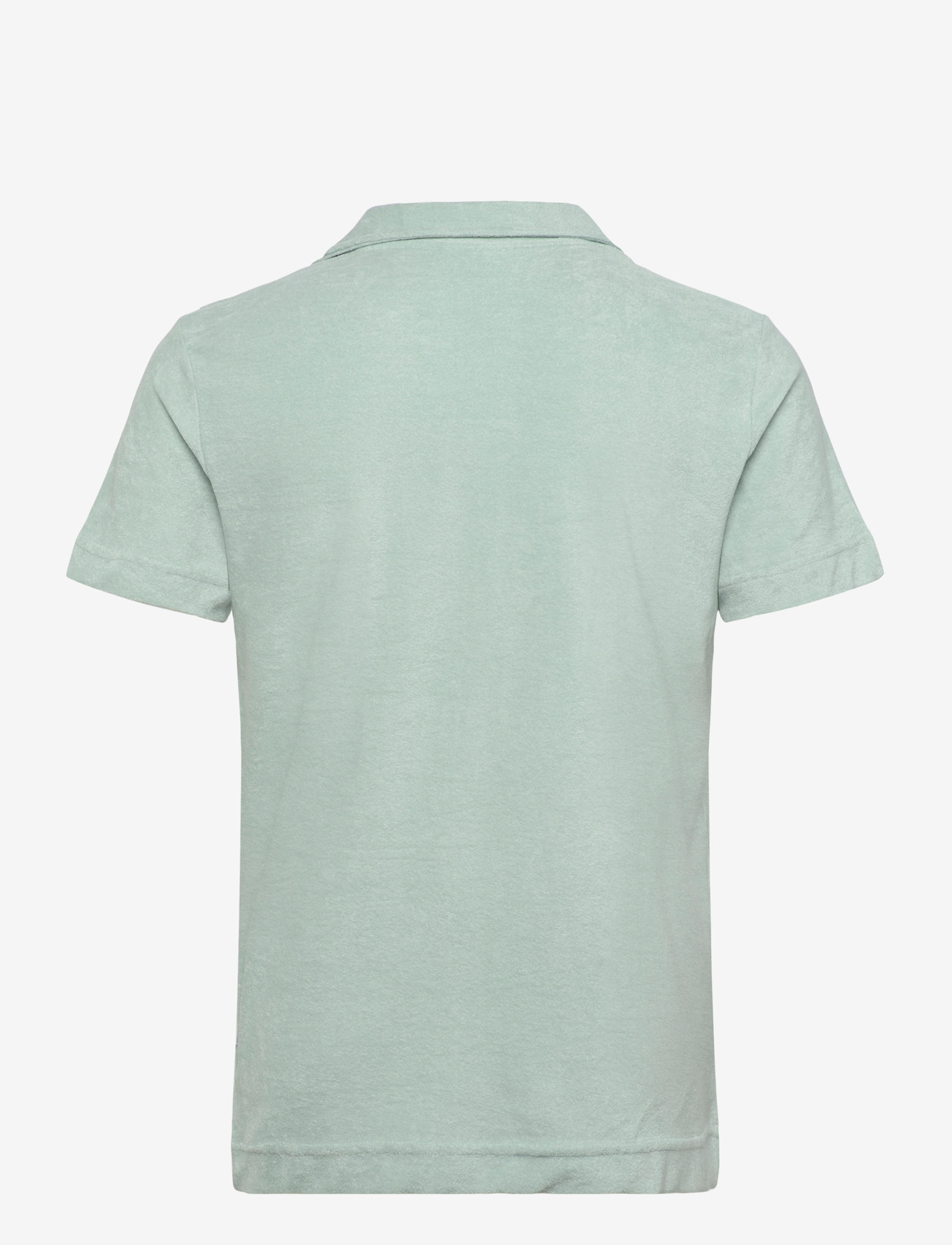 Lindbergh - Towel v-neck polo S/S - kortærmede poloer - dusty aqua - 2