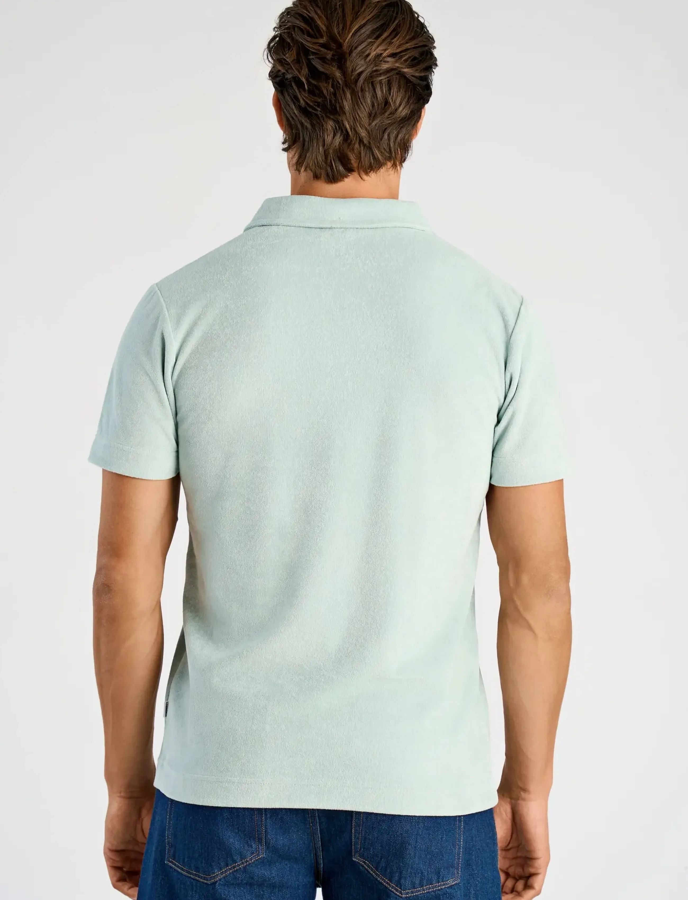 Lindbergh - Towel v-neck polo S/S - lühikeste varrukatega polod - dusty aqua - 4