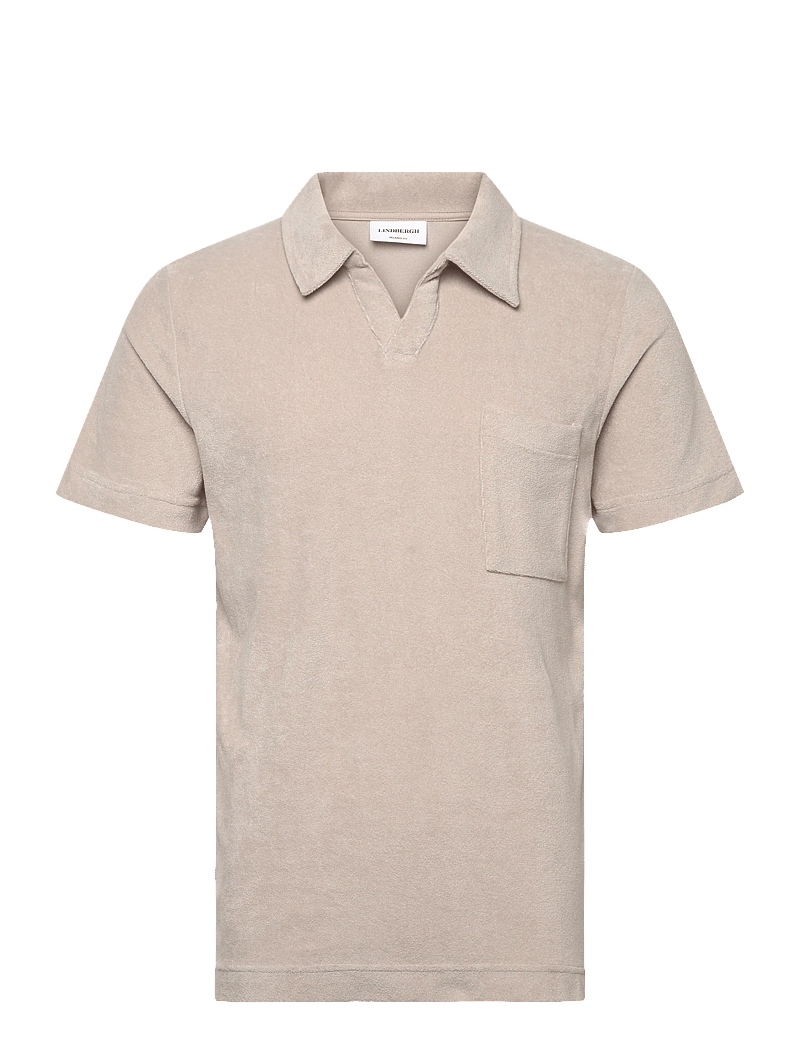 Lindbergh - Towel v-neck polo S/S - lühikeste varrukatega polod - fair grey - 1