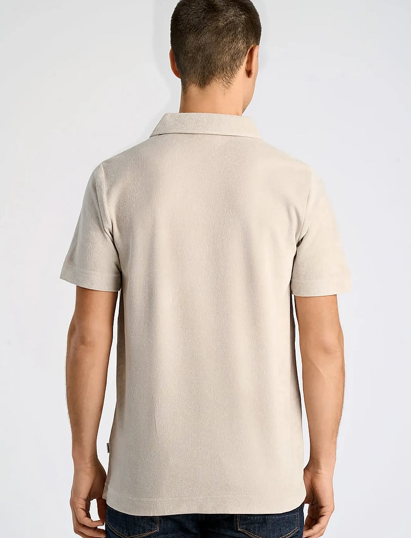 Lindbergh - Towel v-neck polo S/S - lühikeste varrukatega polod - fair grey - 4