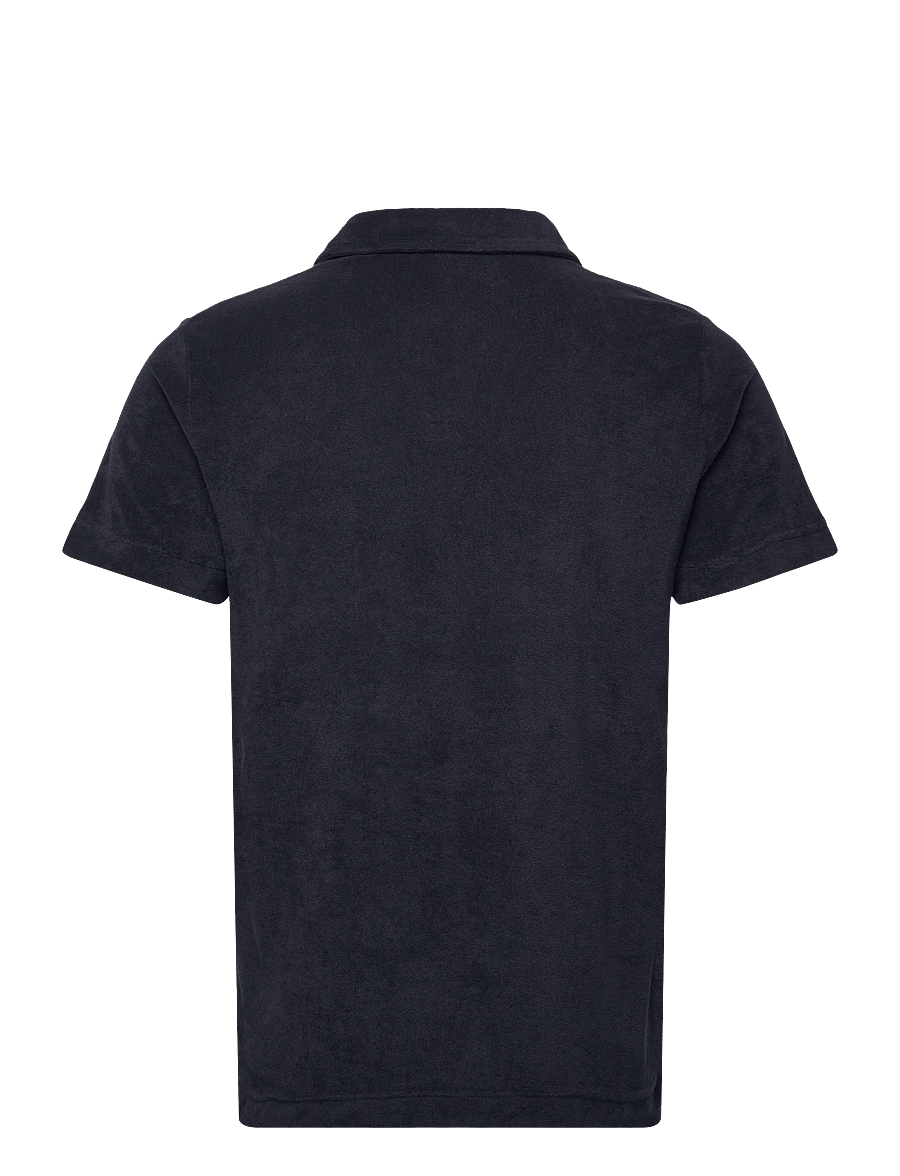 Lindbergh - Towel v-neck polo S/S - kortærmede poloer - navy - 2