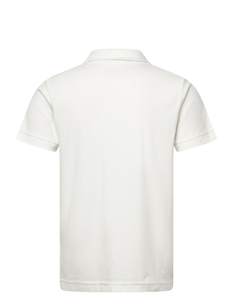 Lindbergh - Towel v-neck polo S/S - kortærmede poloer - off white - 2