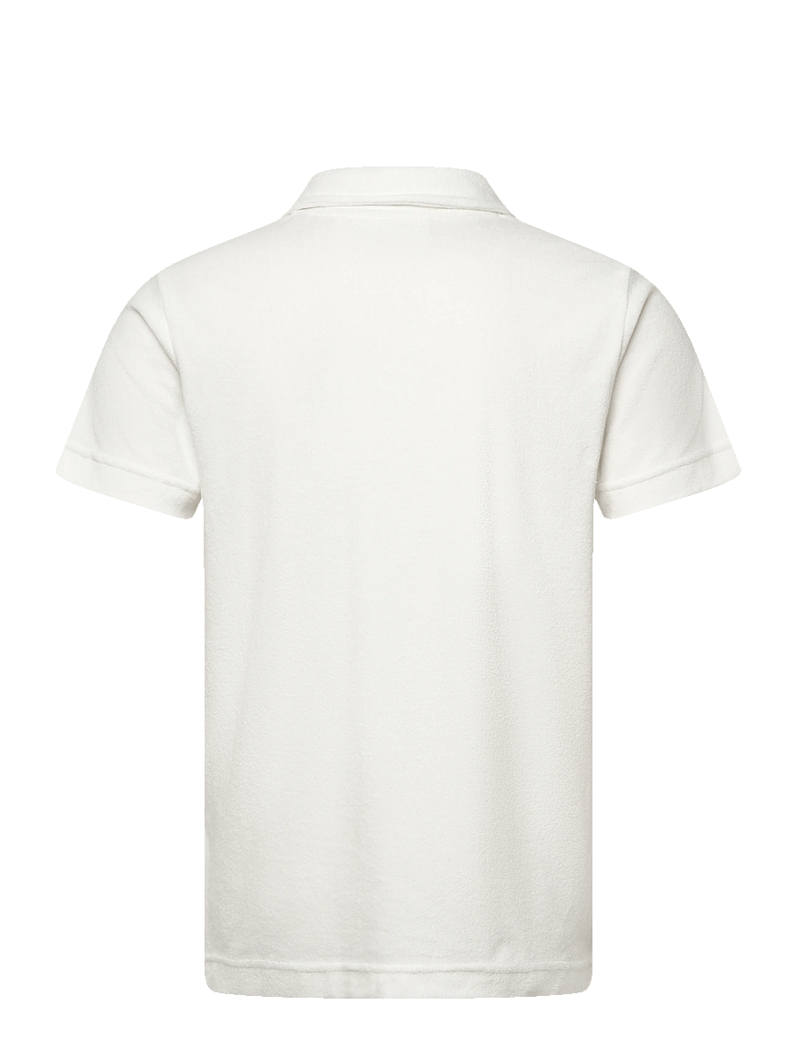 Lindbergh - Towel v-neck polo S/S - kurzärmelig - off white - 2