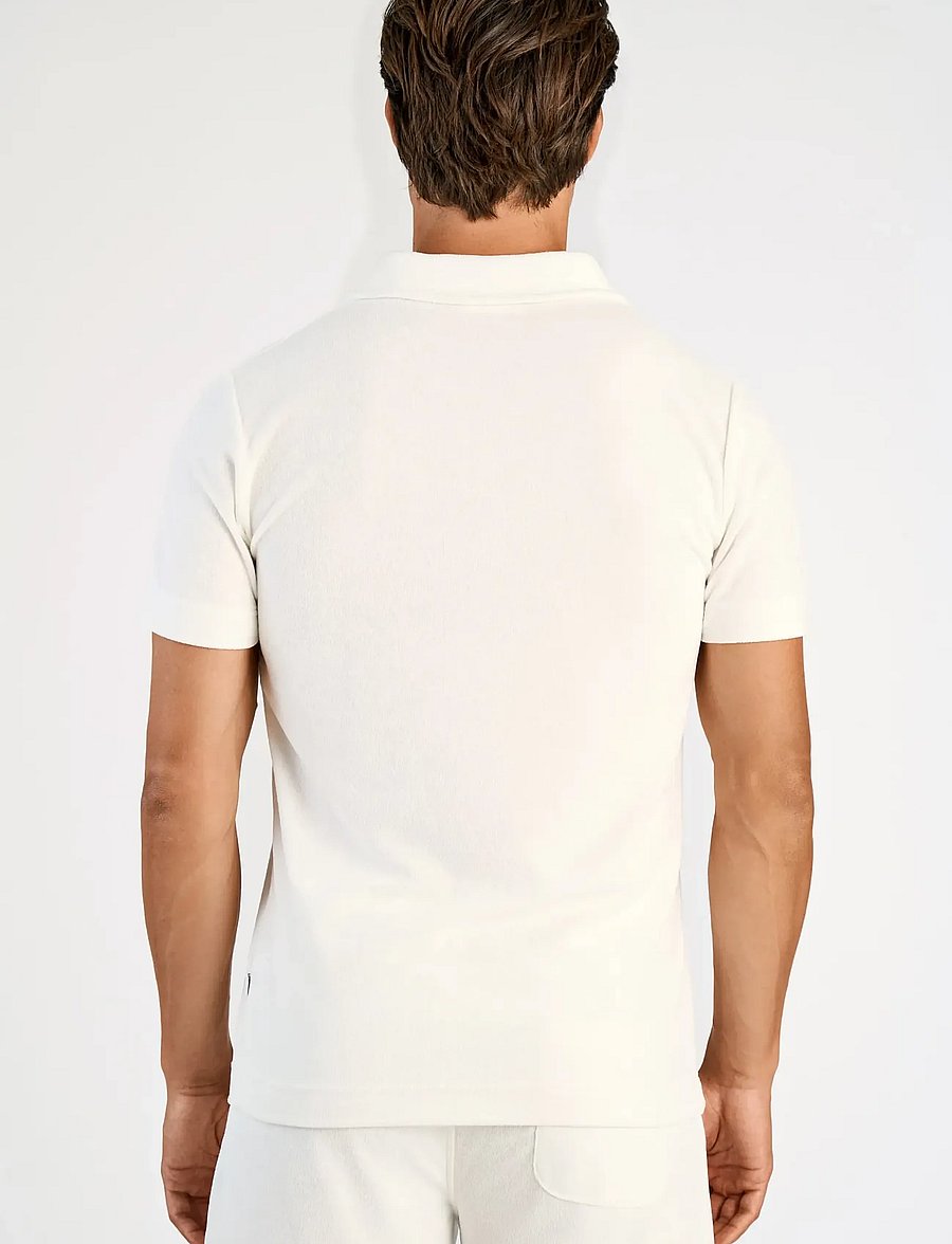 Lindbergh - Towel v-neck polo S/S - kurzärmelig - off white - 4