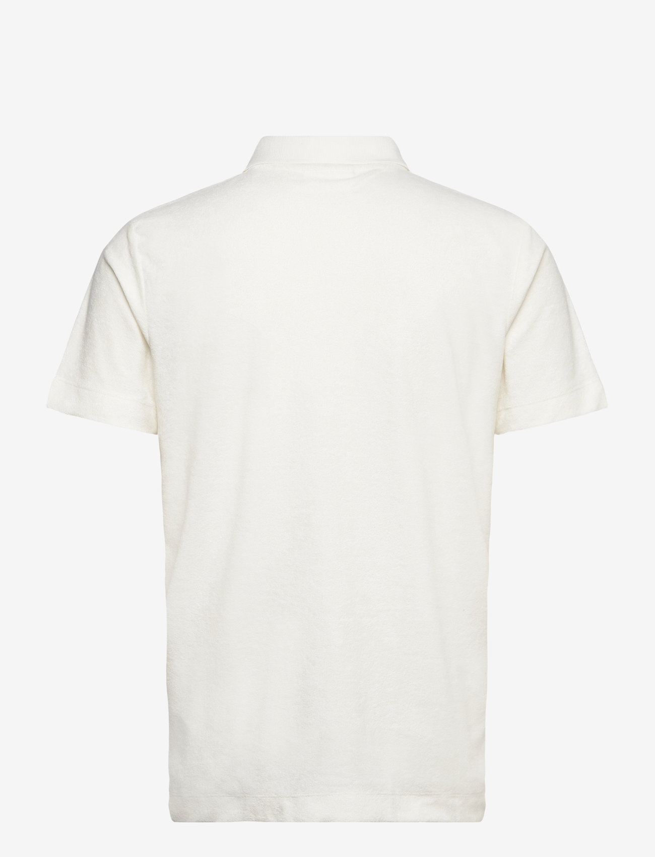 Lindbergh - Terry pique w. zip - kortärmade pikéer - pearl white - 2