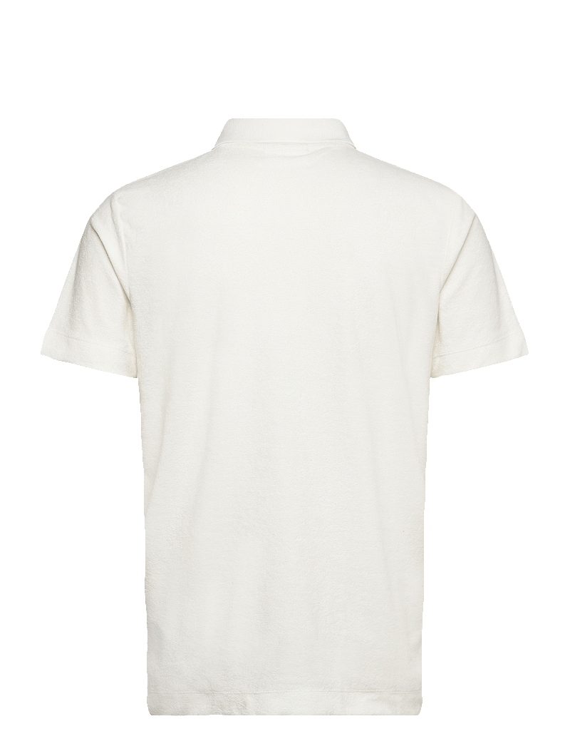 Lindbergh - Terry pique w. zip - kortærmede poloer - pearl white - 2