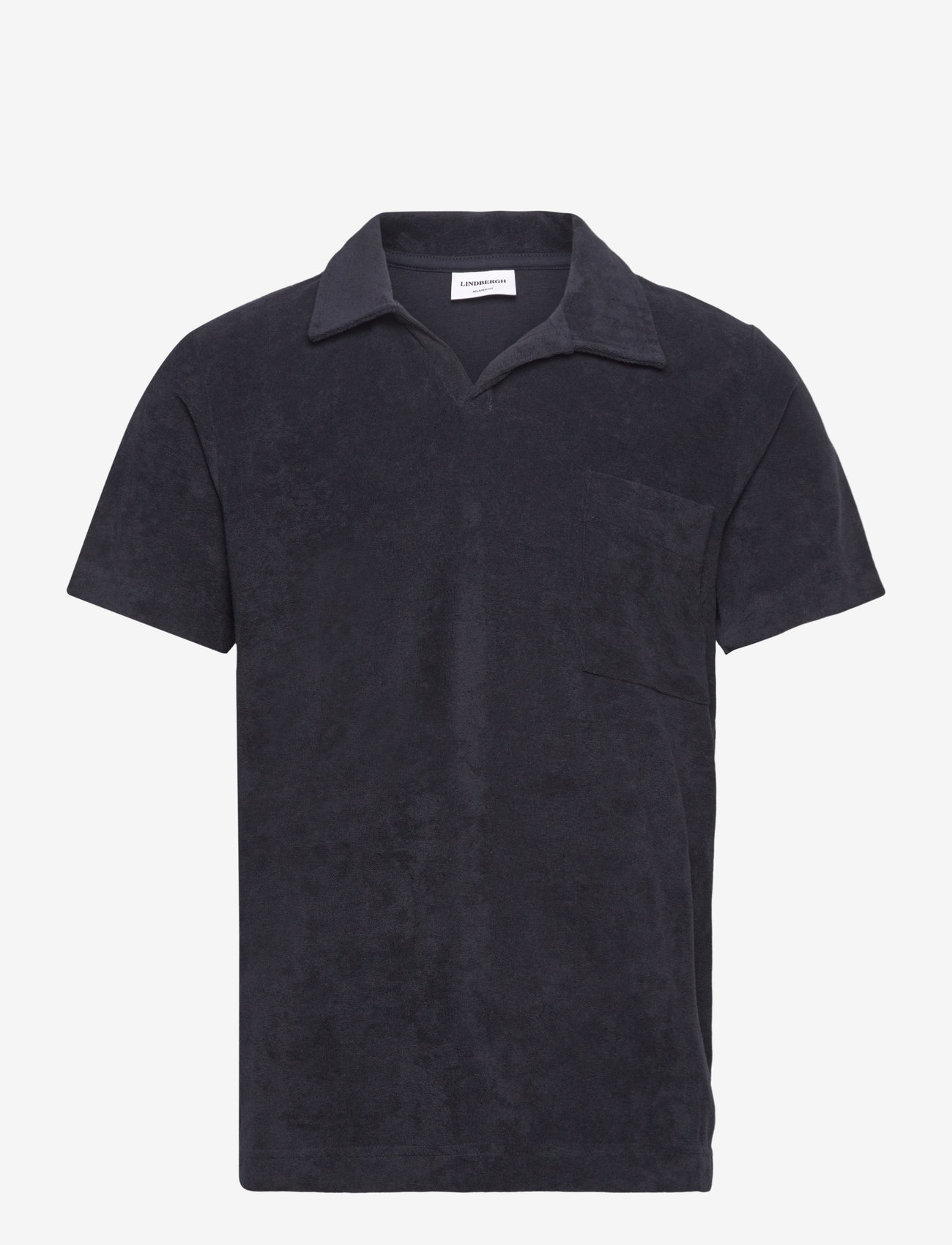 Lindbergh - Terry pique w split neck - laveste priser - navy - 0