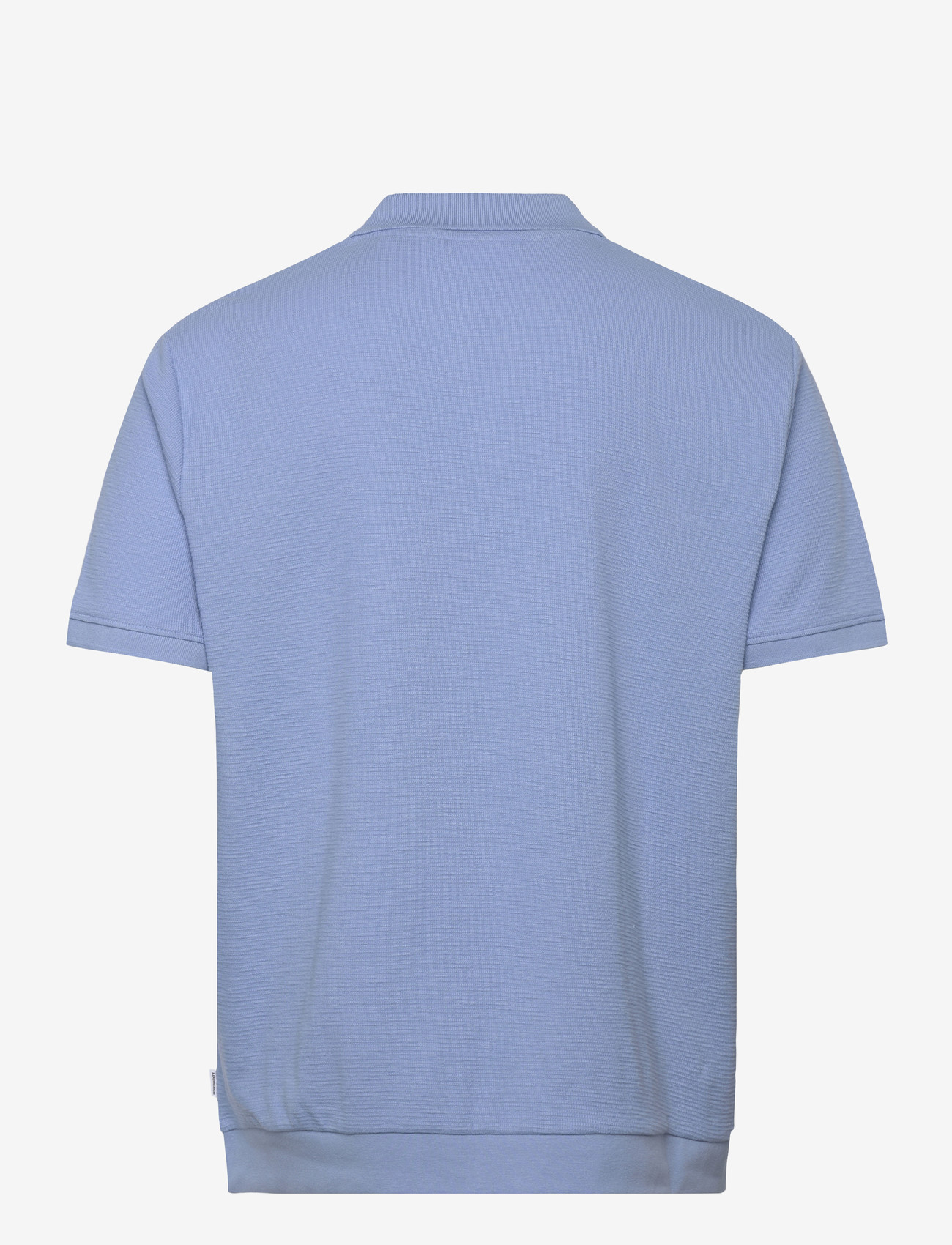 Lindbergh - Open collar structure rib polo - kortærmede poloer - lt blue - 2