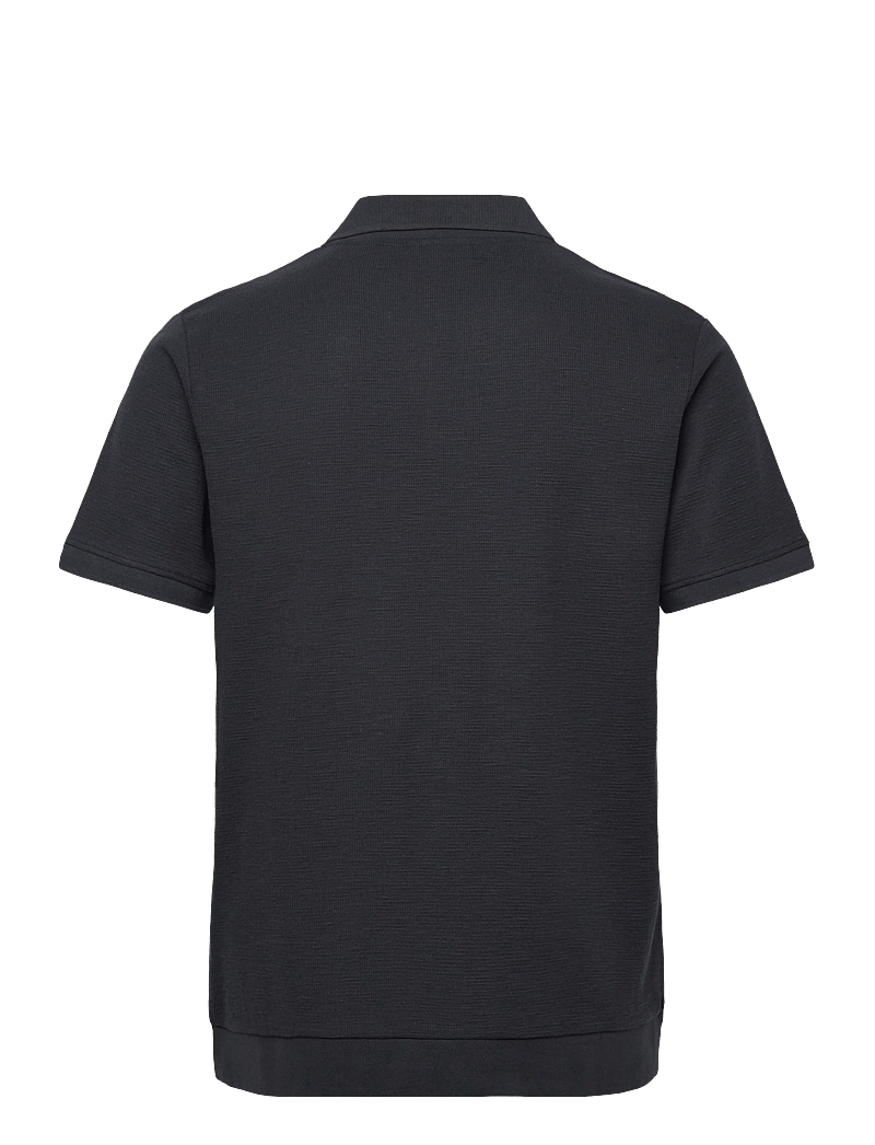 Lindbergh - Open collar structure rib polo - kurzärmelig - navy - 2