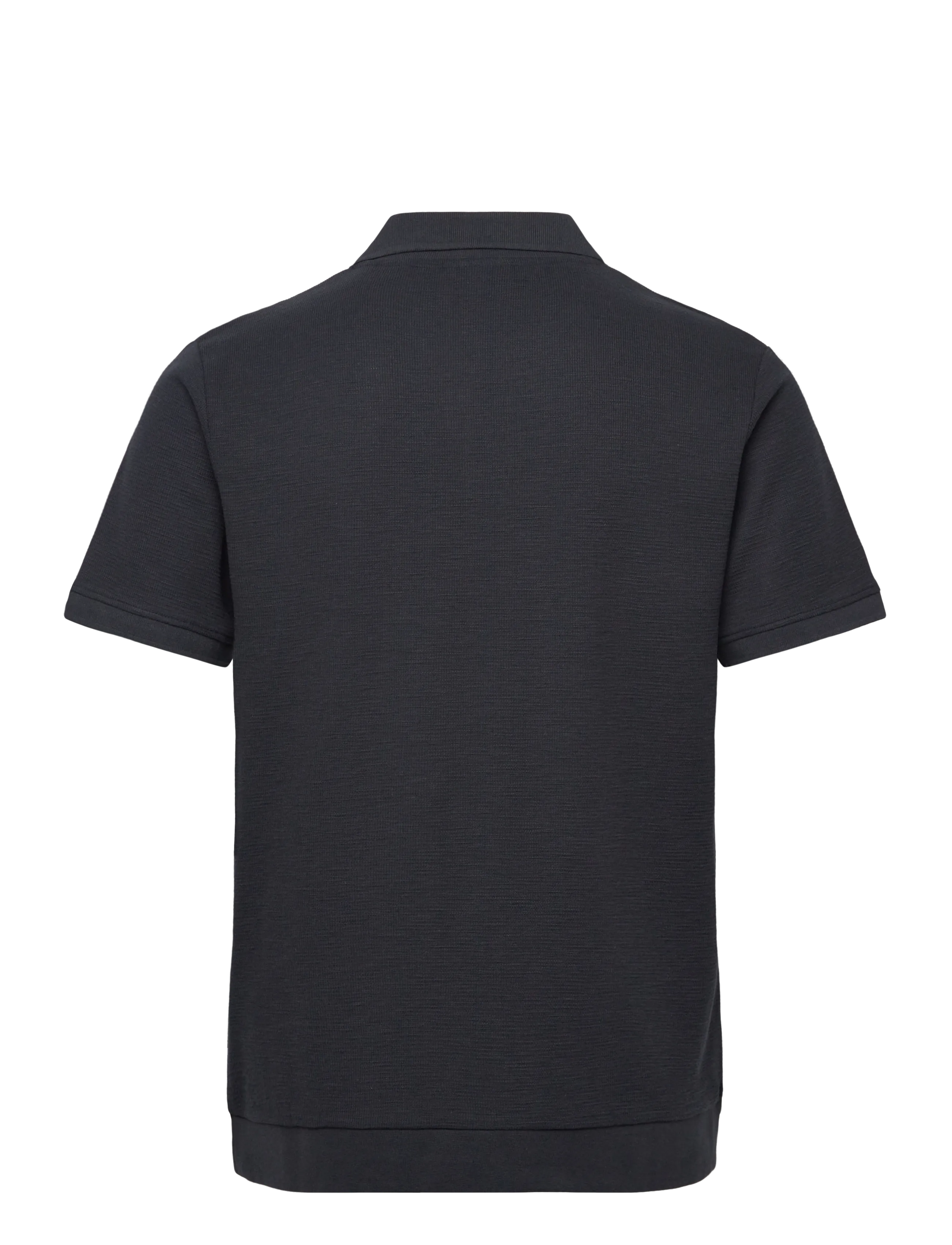 Lindbergh - Open collar structure rib polo - laveste priser - navy - 2