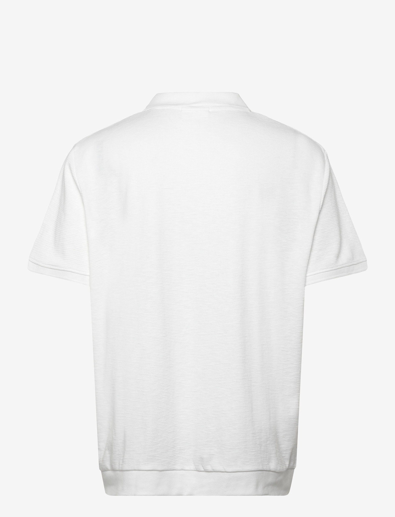 Lindbergh - Open collar structure rib polo - lühikeste varrukatega polod - white - 2