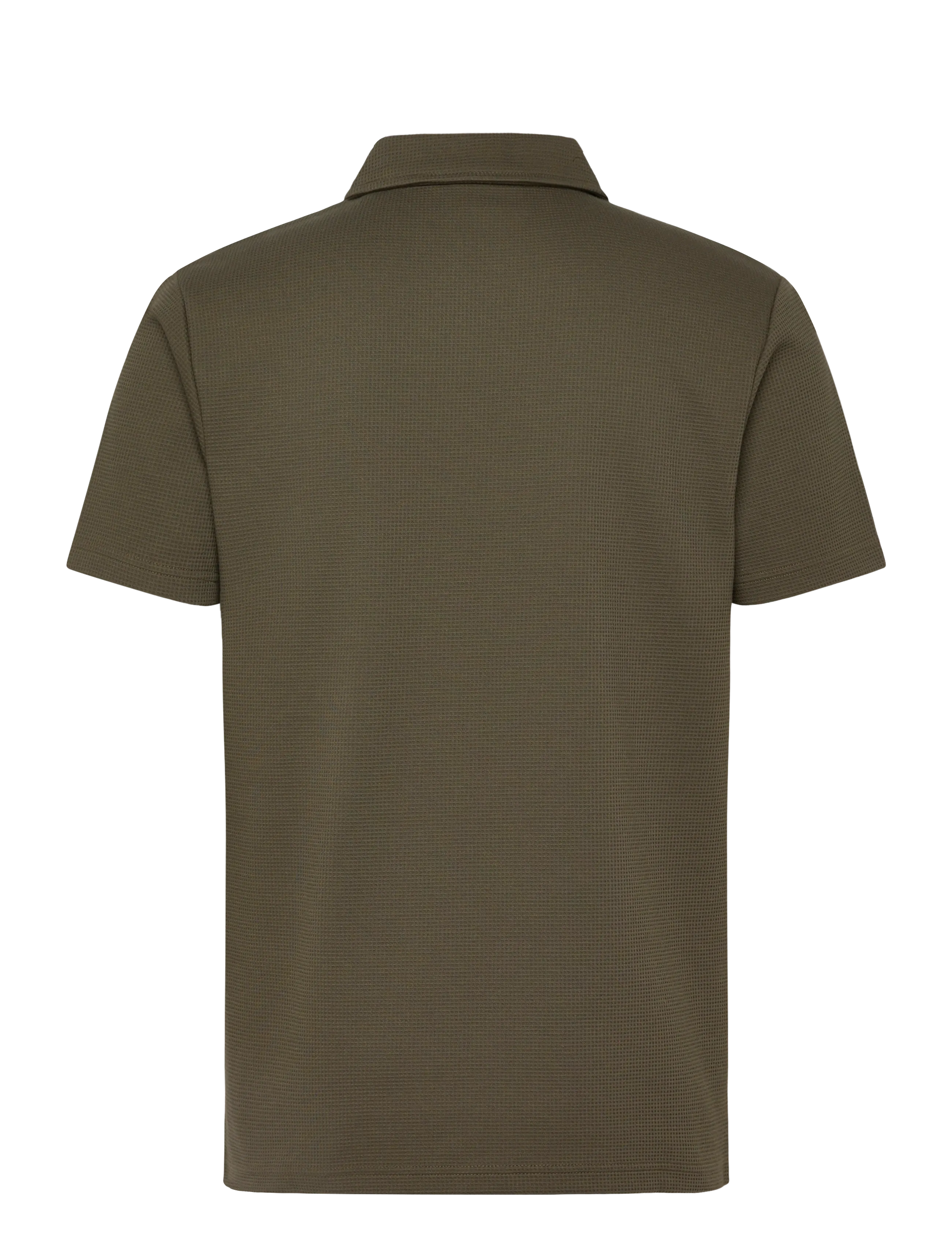 Lindbergh - Waffle polo split neck - lühikeste varrukatega polod - army - 2