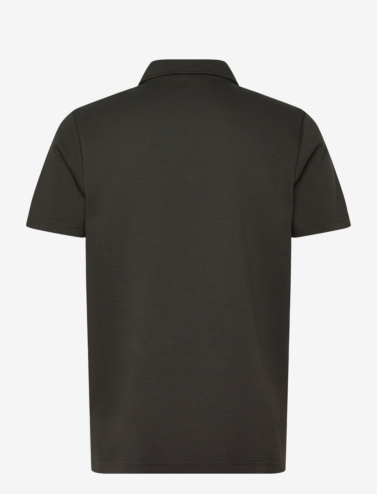 Lindbergh - Waffle polo split neck - kortærmede poloer - ebony brown - 2