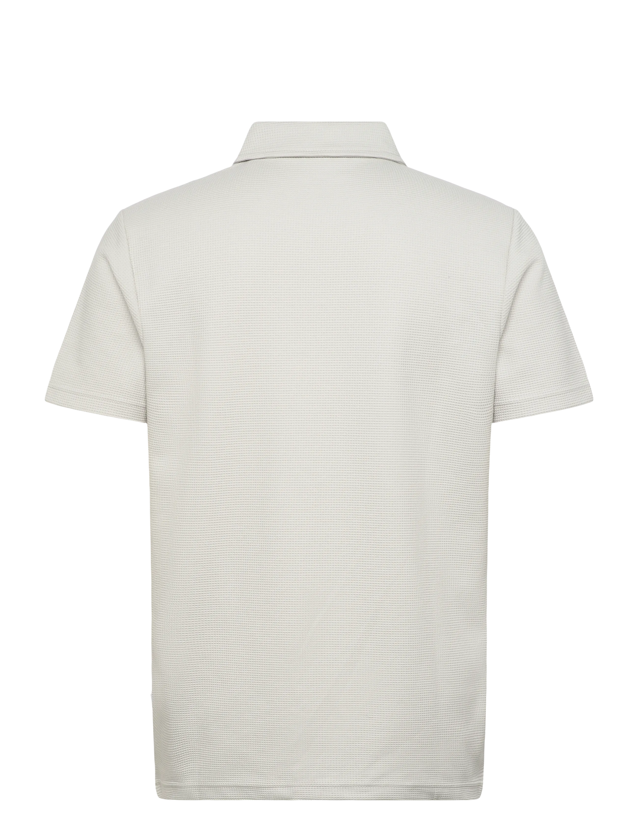Lindbergh - Waffle polo split neck - kortärmade pikéer - lt grey - 2