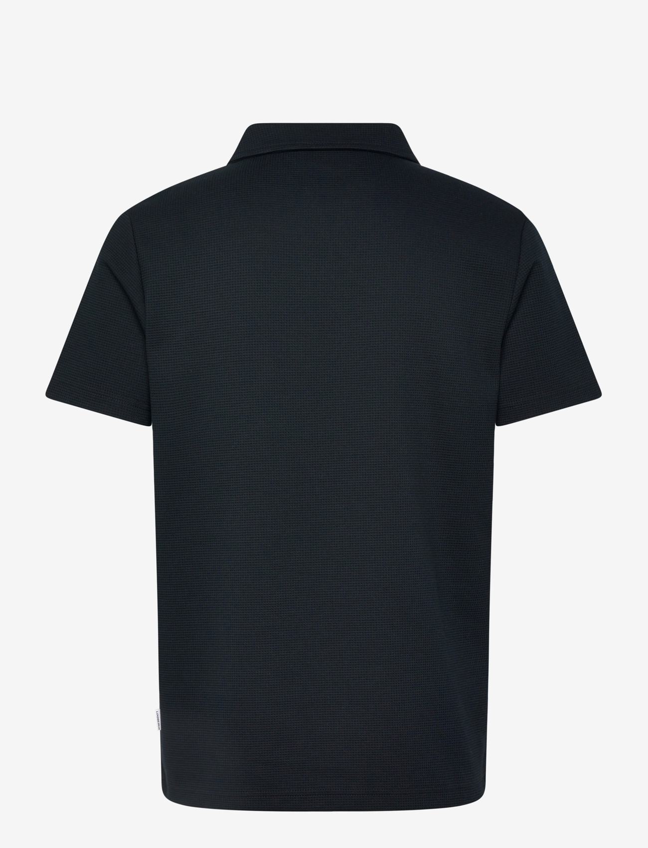 Lindbergh - Waffle polo split neck - kortærmede poloer - navy - 2