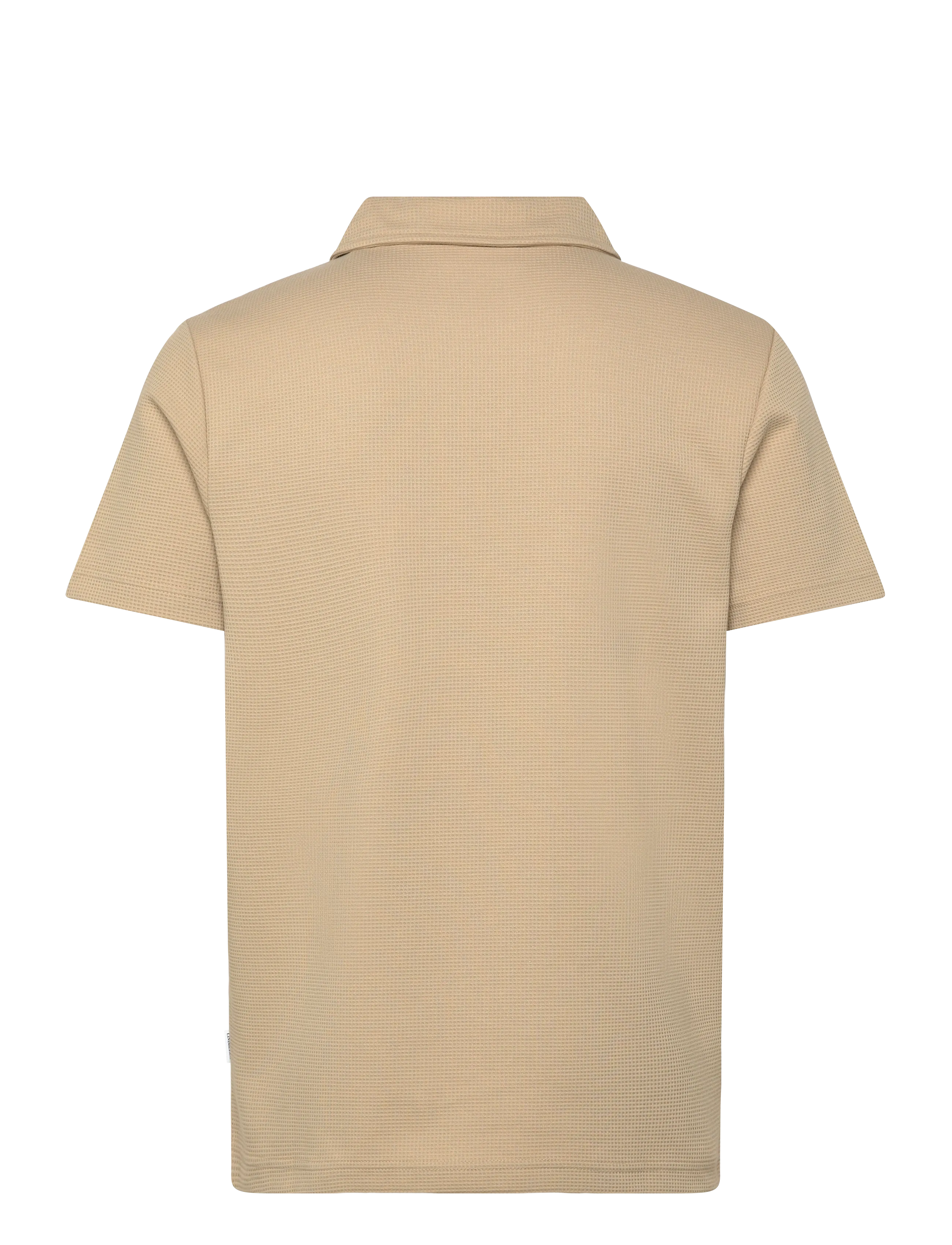 Lindbergh - Waffle polo split neck - kortærmede poloer - sand - 2