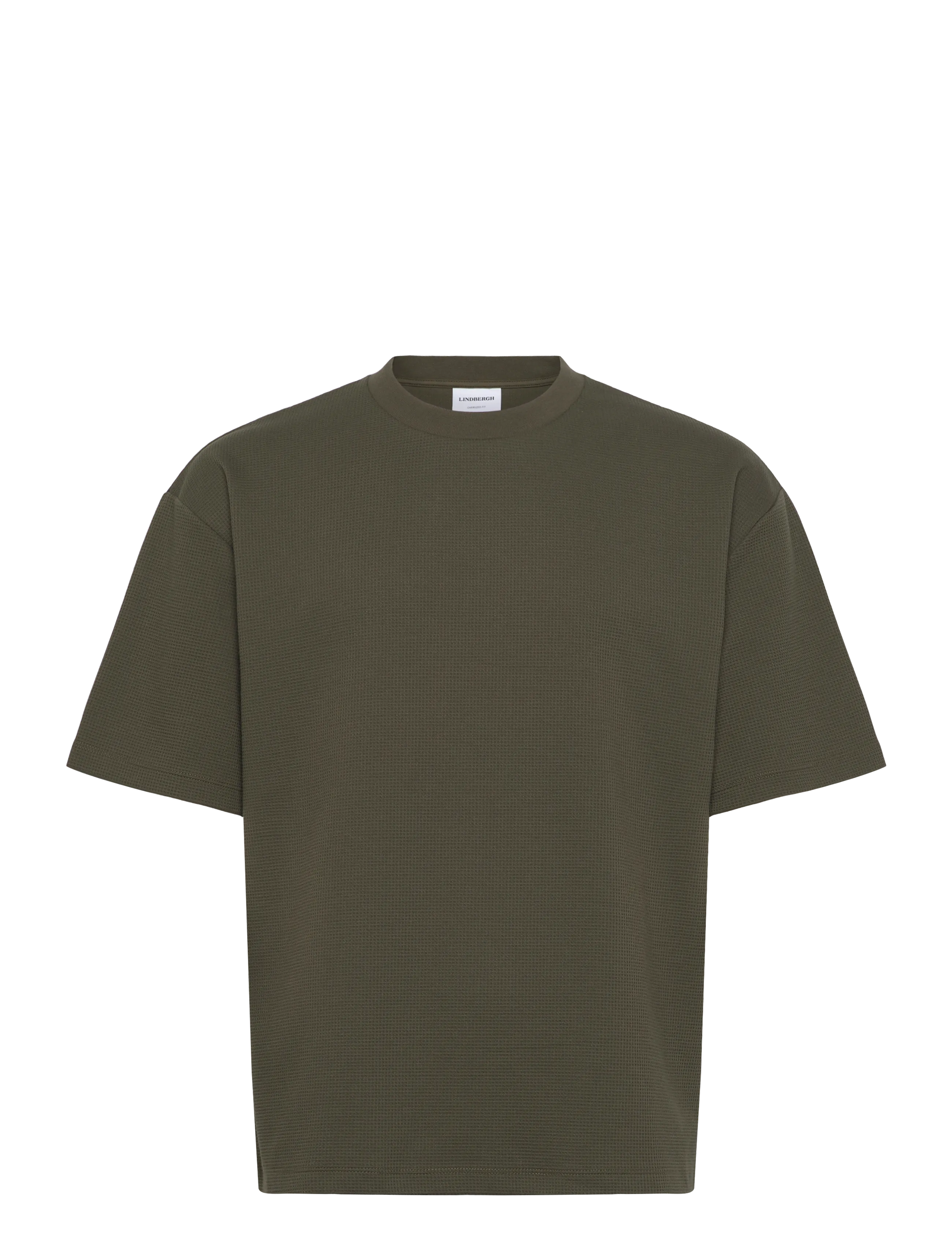 Lindbergh Oversize waffle tee - Booztlet only men - ARMY / khaki/green