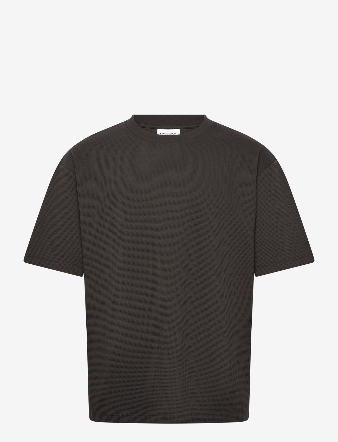 Lindbergh - Oversize waffle tee - laveste priser - ebony brown - 1