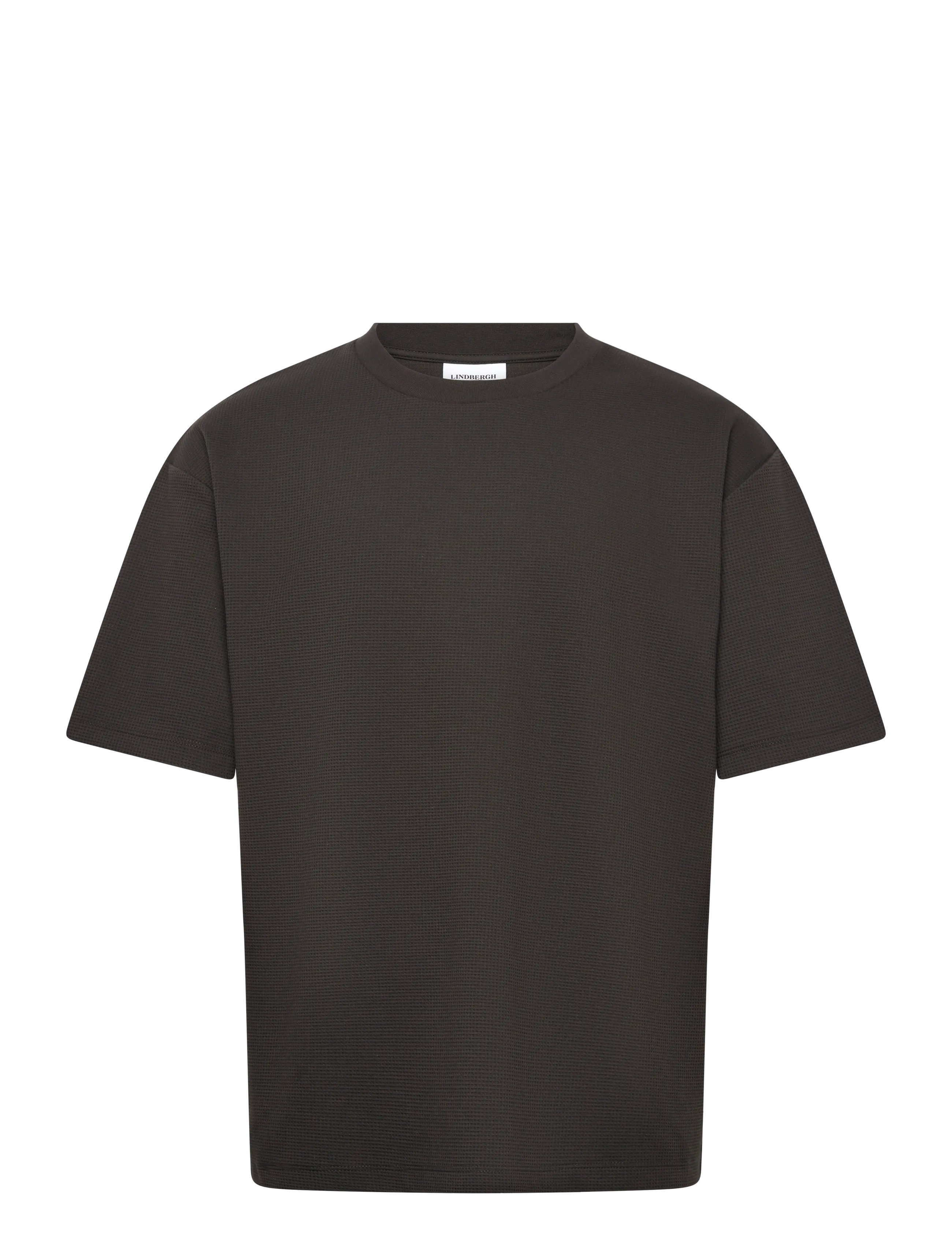 Lindbergh Oversize waffle tee - Booztlet only men - EBONY BROWN / brown