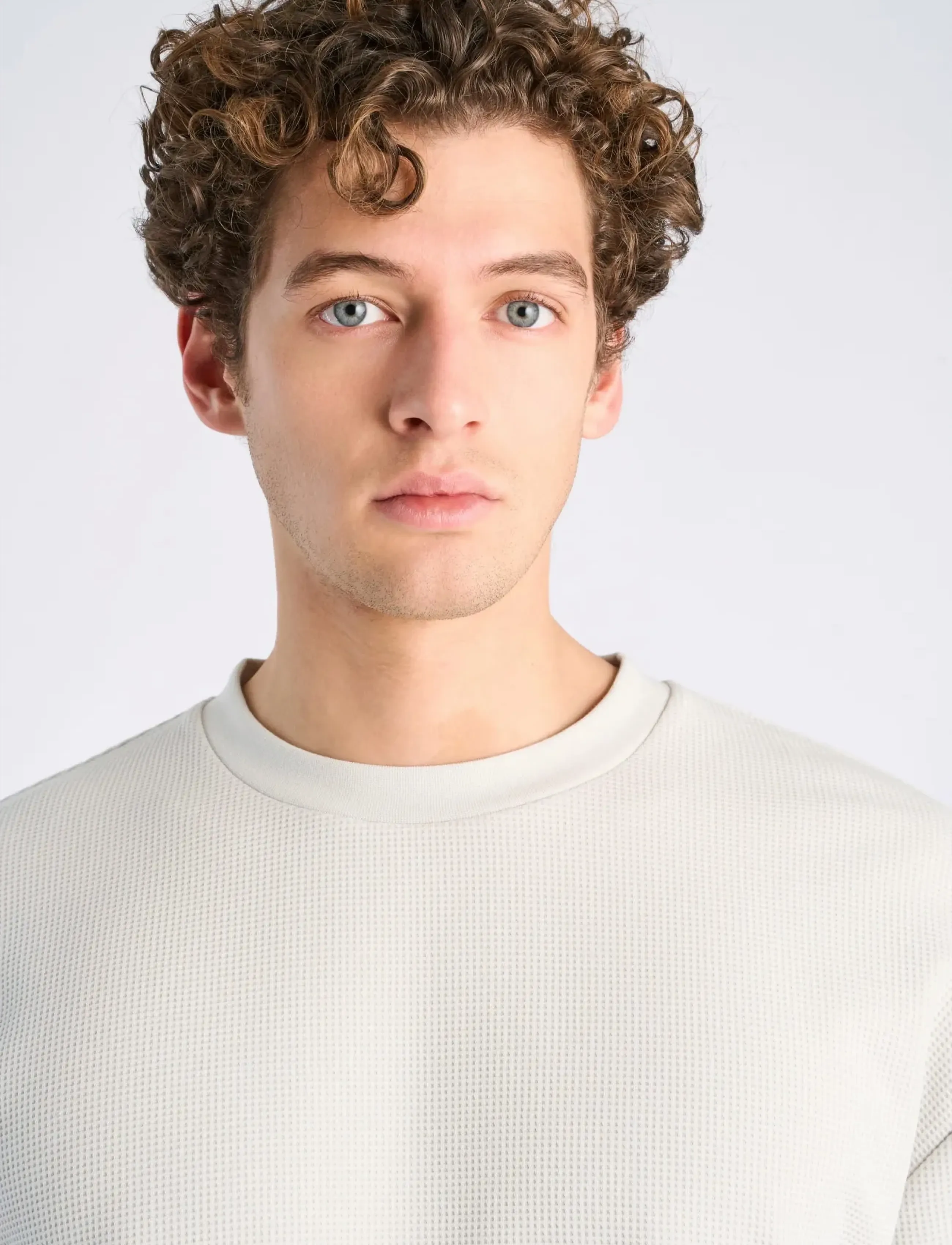 Lindbergh - Oversize waffle tee - laveste priser - lt grey - 5